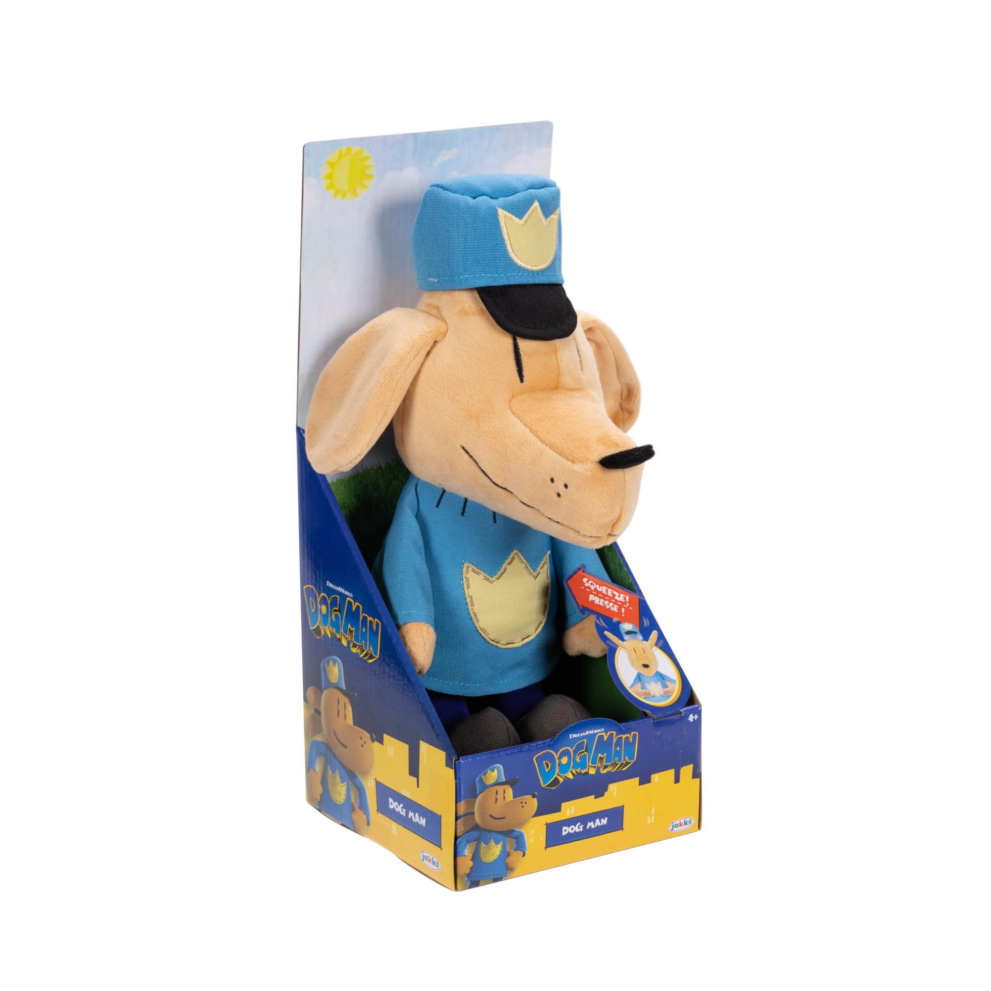 Dog Man Feature Plush by Jakks Pacific - Ears Flip Up and Down, Squeeze Toy 14