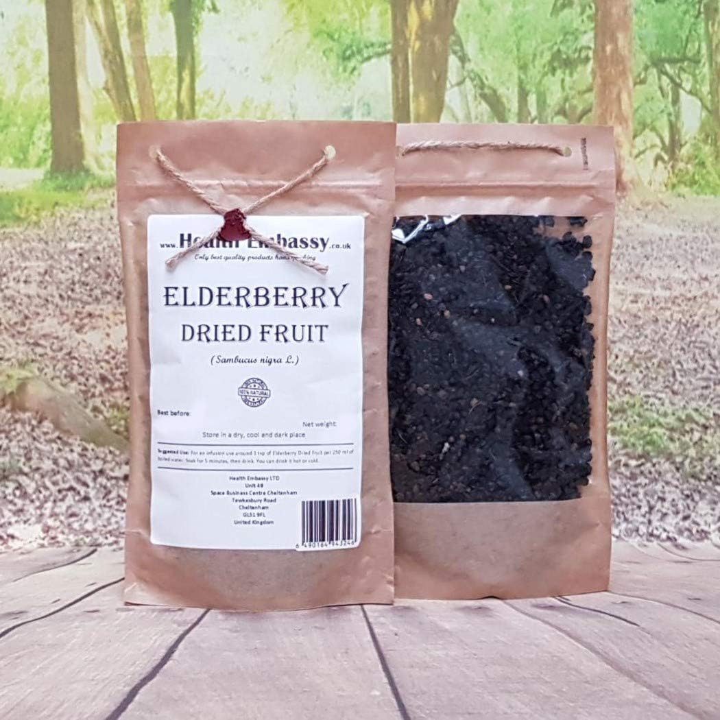 Health Embassy - Elderberry Dried Fruit (Sambucus nigra L) (50g) 6