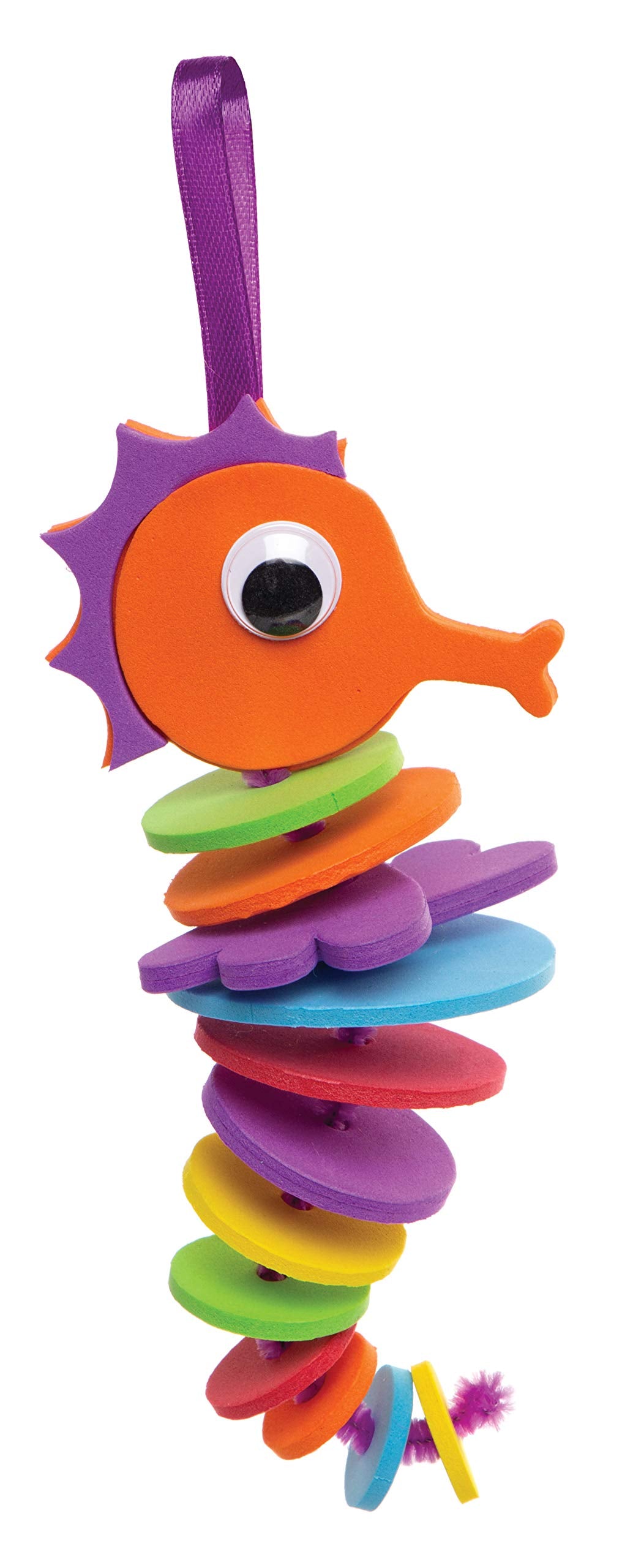 Baker Ross Seahorse Stacking Craft Kit - Mess-Free Fun for Kids | Pack of 6 | 13cm Finished Size 5