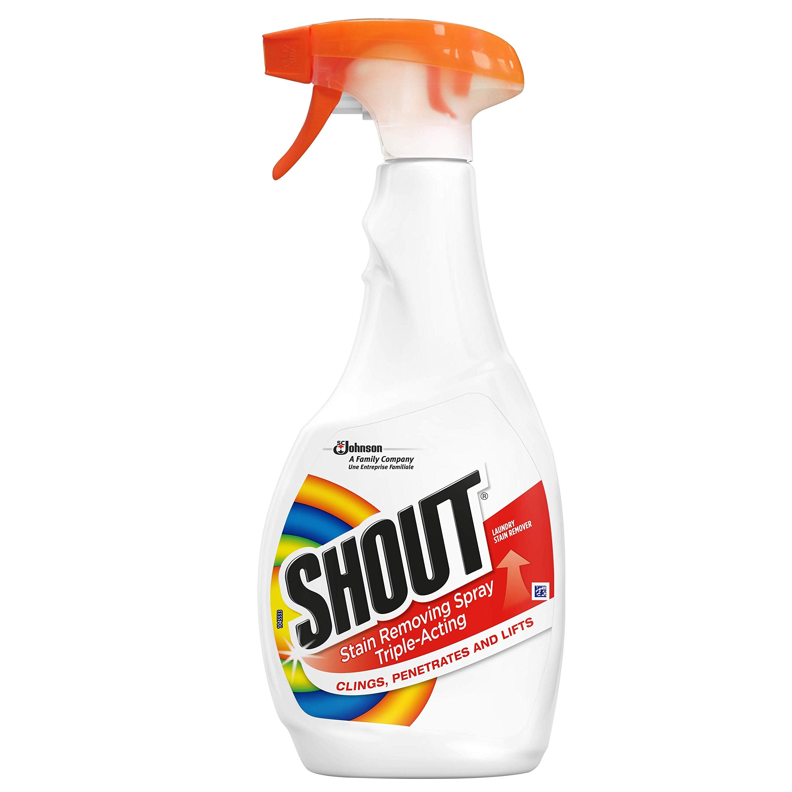 SHOUT Triple-Acting Stain Removing Spray - Fresh Scent, Liquid Formula | 500 ml 1
