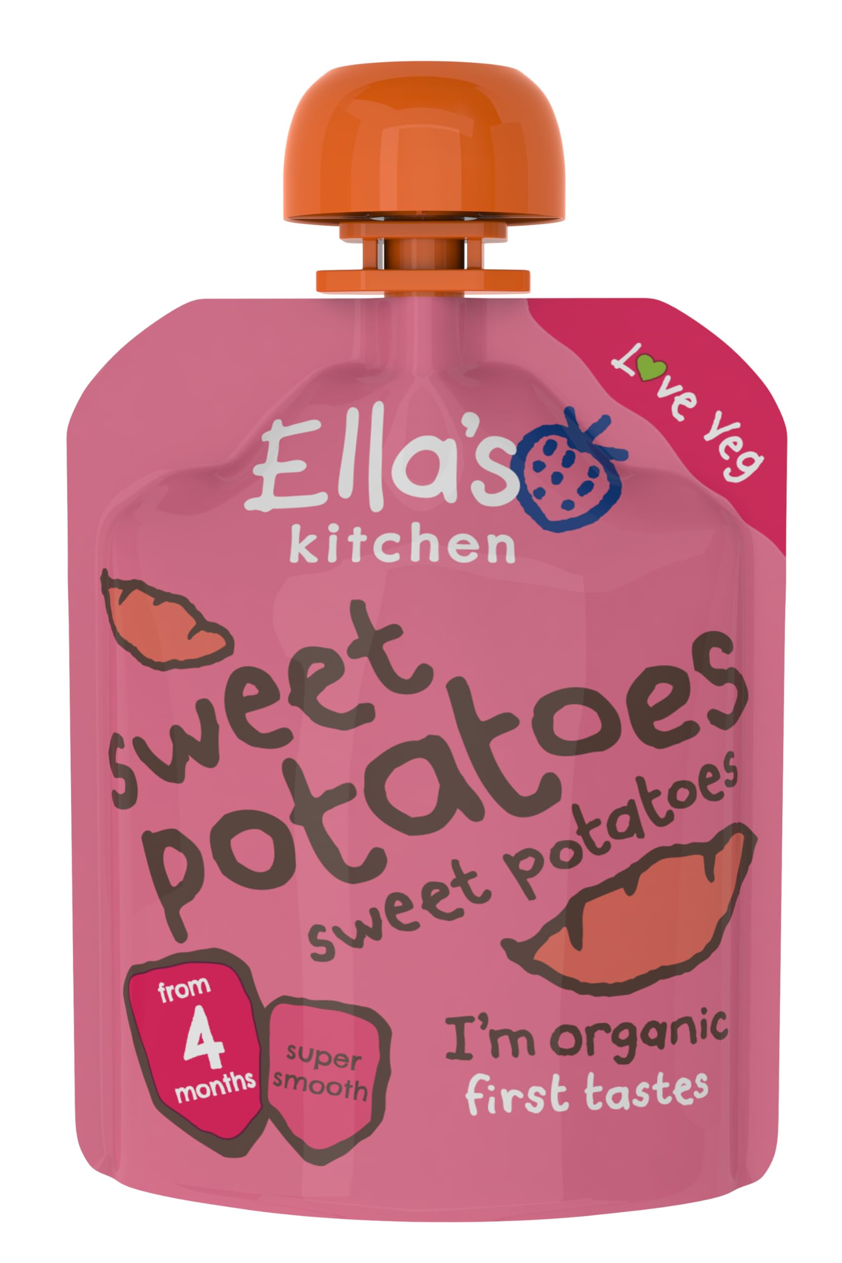 Ella's Kitchen Organic First Taste Sweet Potato Baby Meal | 70g Pouch | No Added Sugar or Salt 1