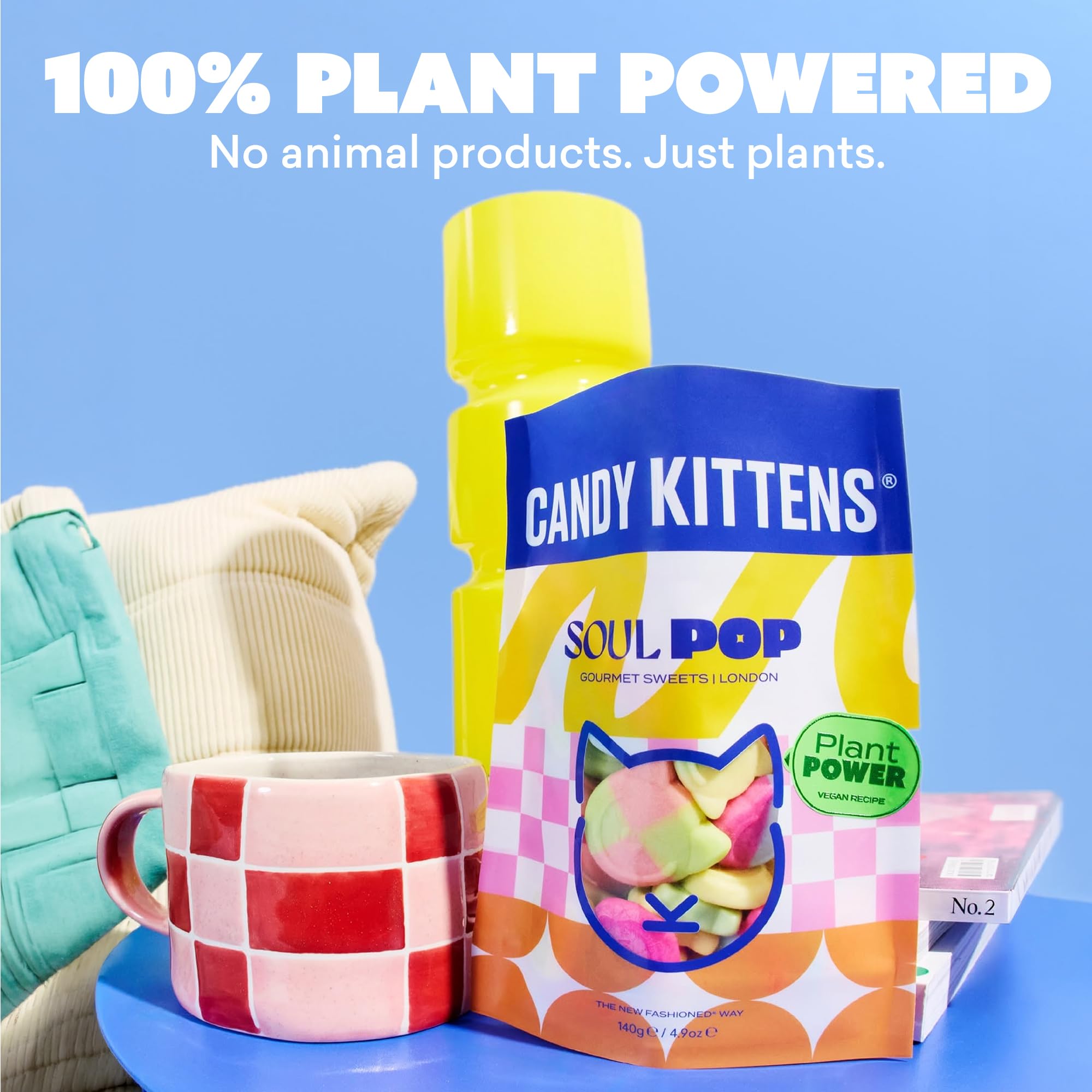 Candy Kittens Soul Pop - Foamy Vegan Candy Mix | 140g | Strawberry, Tropical, Cherry & Peach Flavours 2