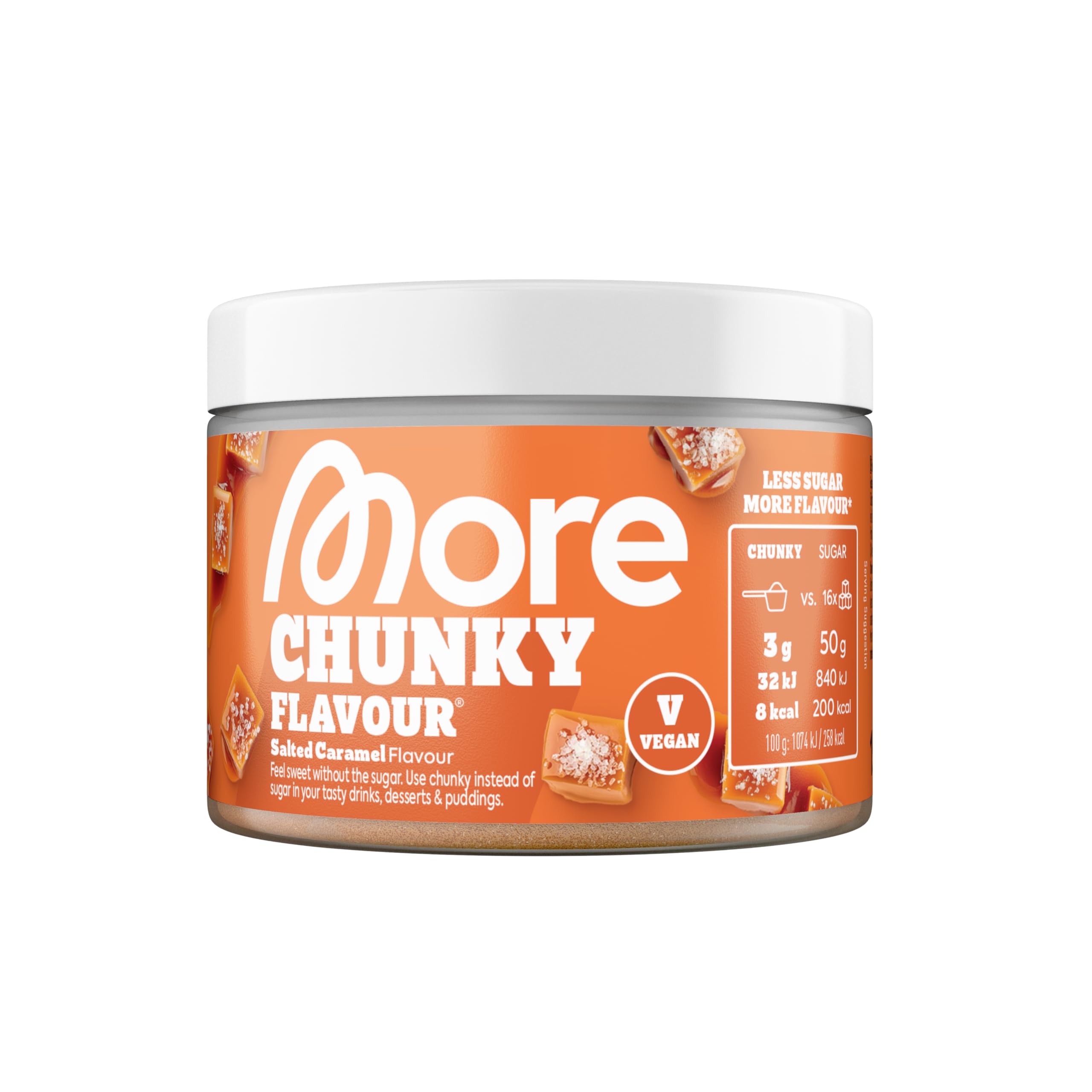 MORE NUTRITION Chunky Flavour Salted Caramel Powder - 150g 1