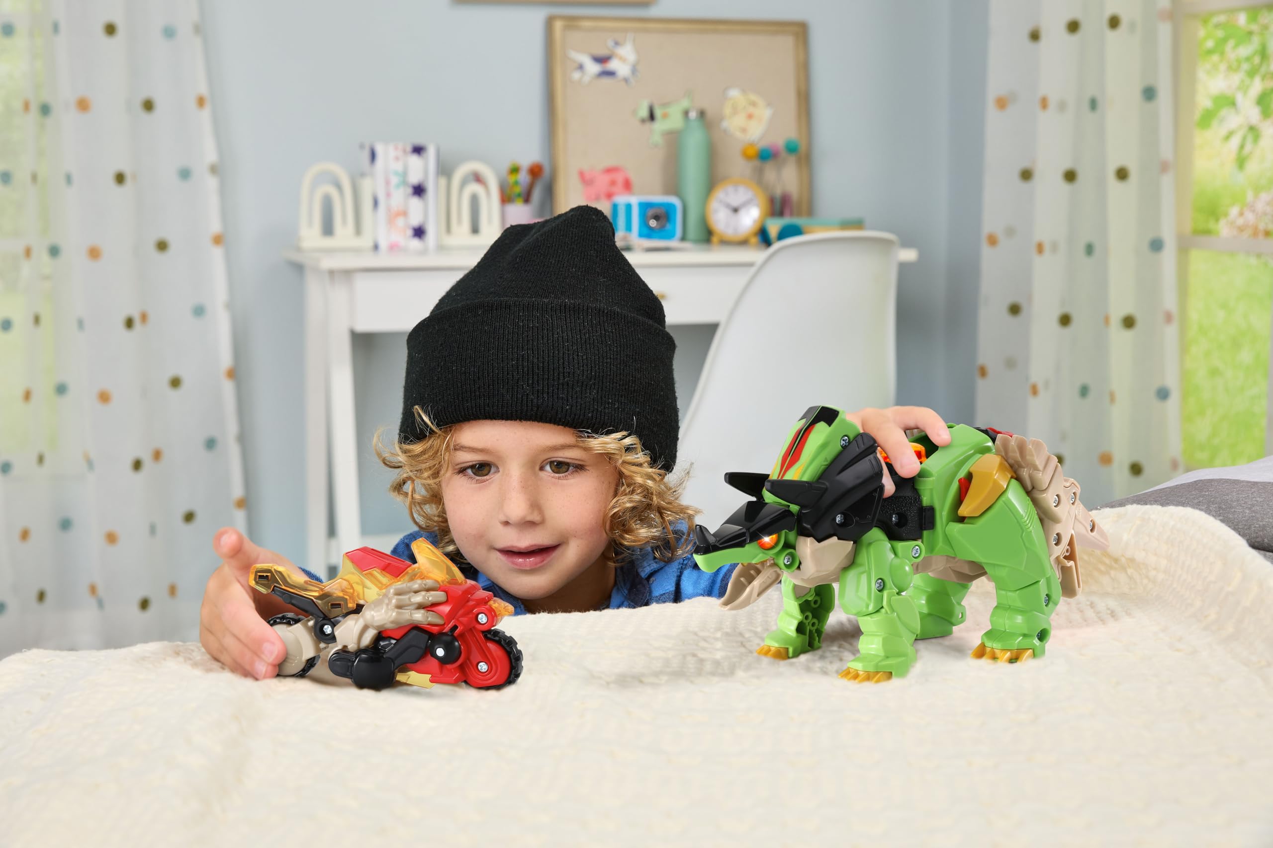VTech Switch & Go Dinos Armour Up Triceratops Spinosaurus - 2-in-1 Interactive Dino Toy for Ages 3-8 10