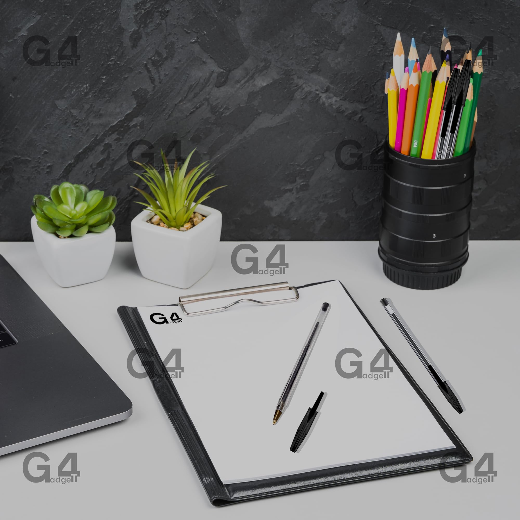 G4GADGET Black Ballpoint Pens - 25 Pack Medium Tip, Quick Drying Ink | 0.5mm Line 4