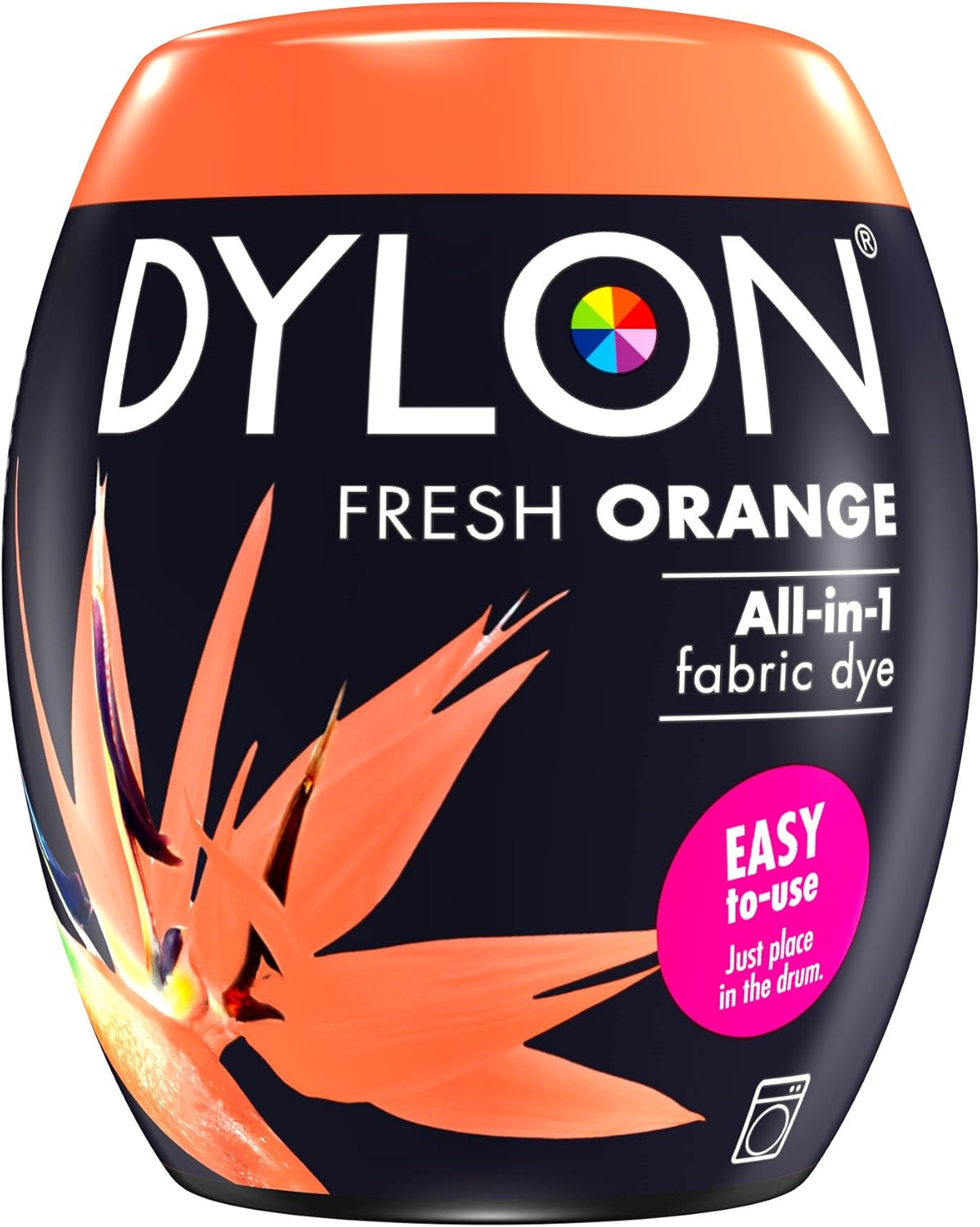 DYLON Washing Machine Fabric Dye Pod for Clothes & Soft Furnishings – Fresh Orange, 350g 1