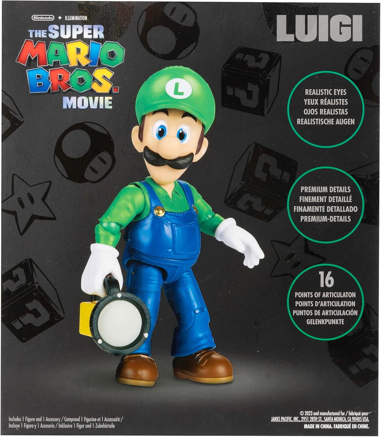 The Super Mario Bros. Movie - 5" Luigi Action Figure with Flashlight Accessory 6