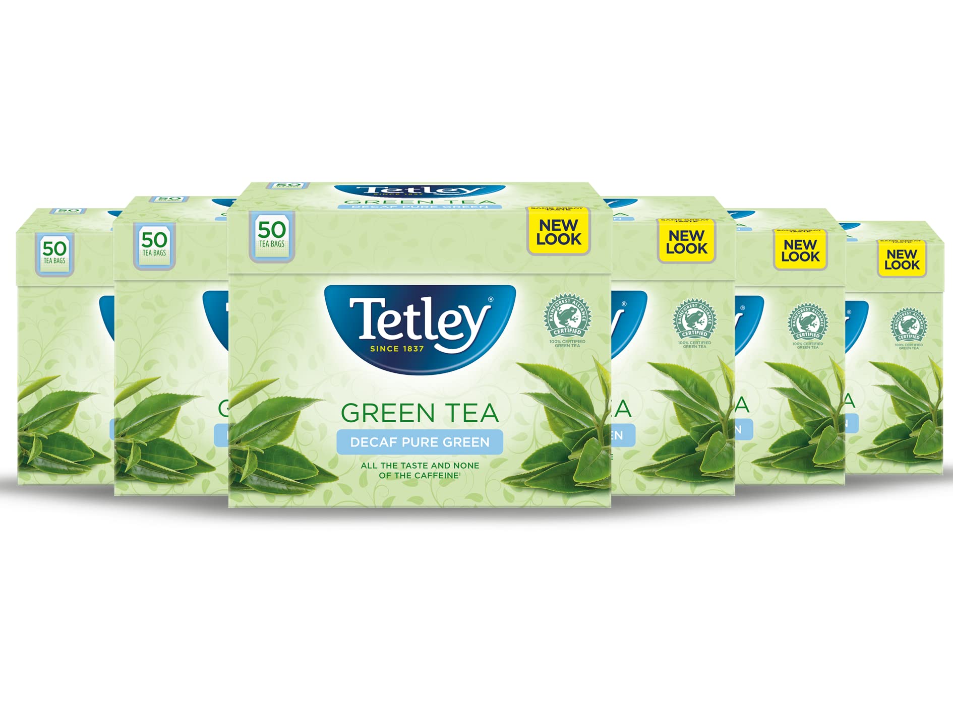 Tetley Decaf Green Tea - Pack of 300 Bags, 600 Gram (Pack of 6) 1