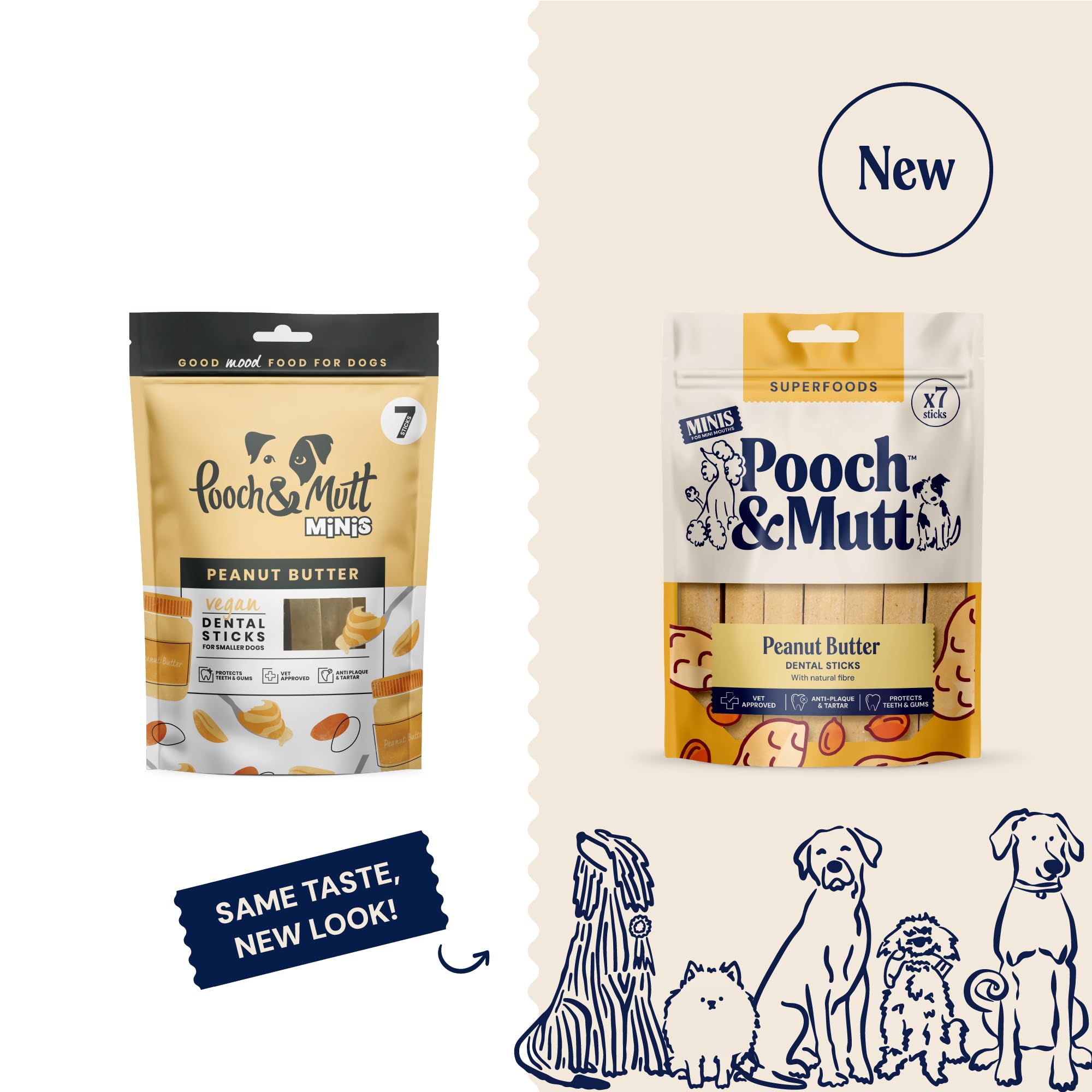 Pooch & Mutt Peanut Butter Dental Sticks - Plaque & Tartar Control for Small Dogs | 7 Sticks 2