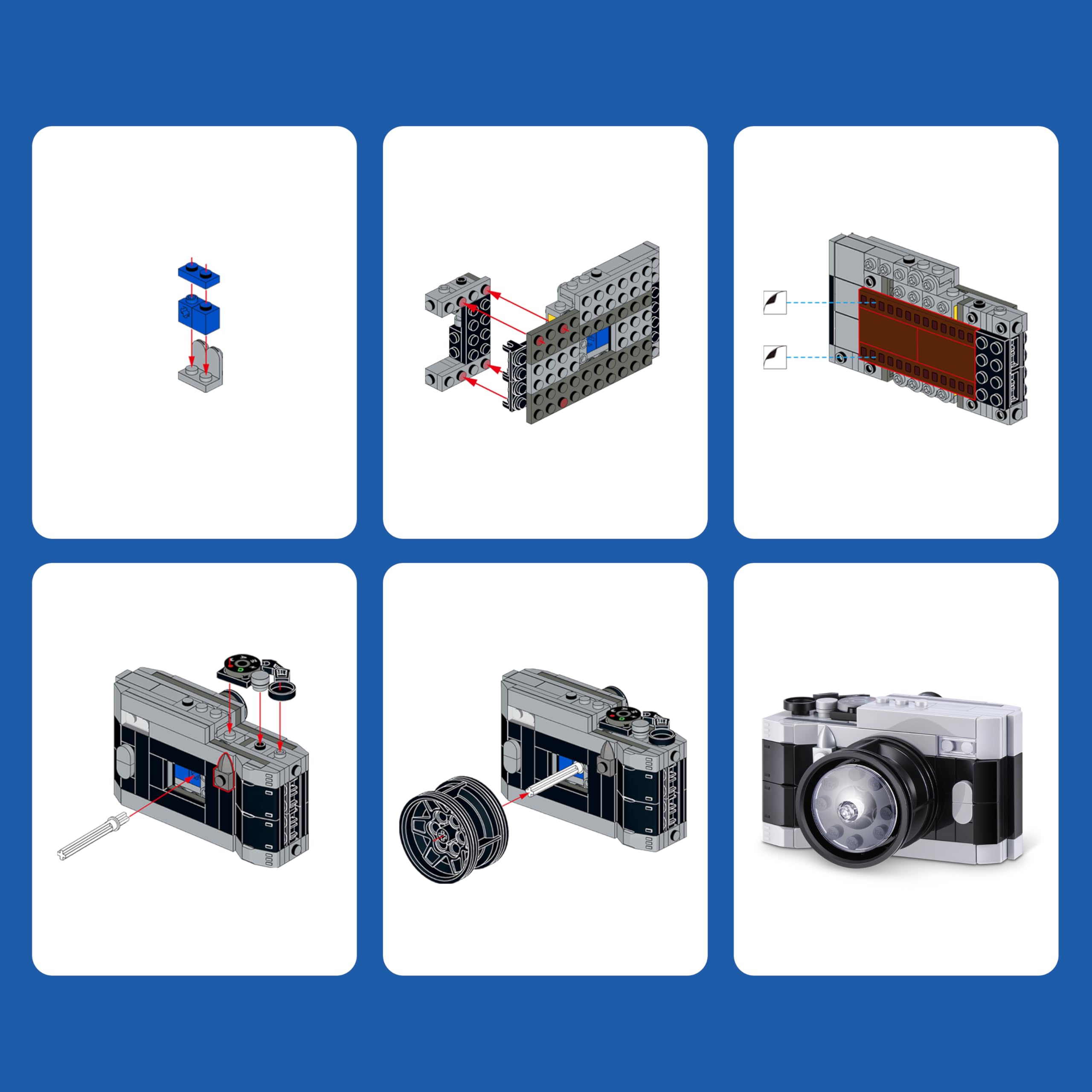 Max Build More Premium Retro Series 2 4 Pack Building Set | Compatible with Leading Brands | Up to 188 Pieces per Build 7