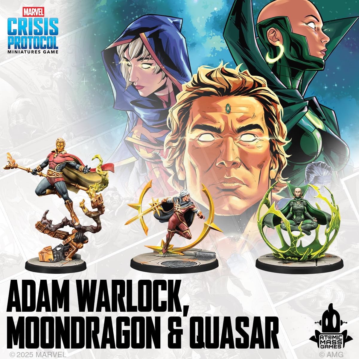 Asmodee Marvel: Crisis Protocol Adam Warlock, Moondragon, Quasar Character Pack | 2 Players | 120 Min 4
