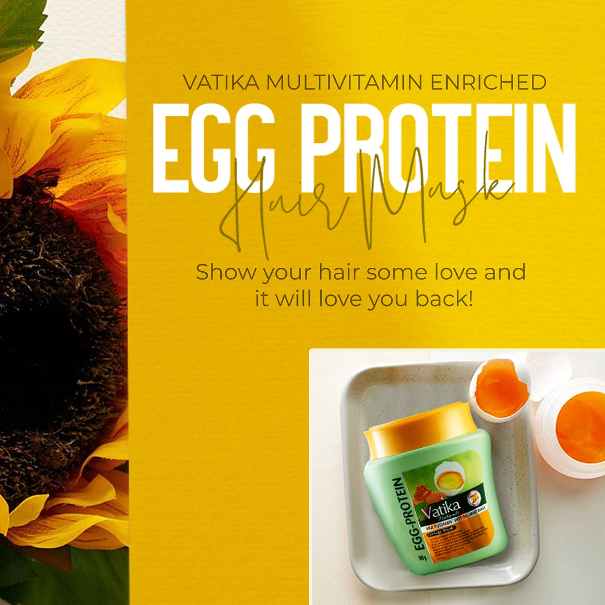 Vatika Naturals Egg Protein Hair Mask - 500 g