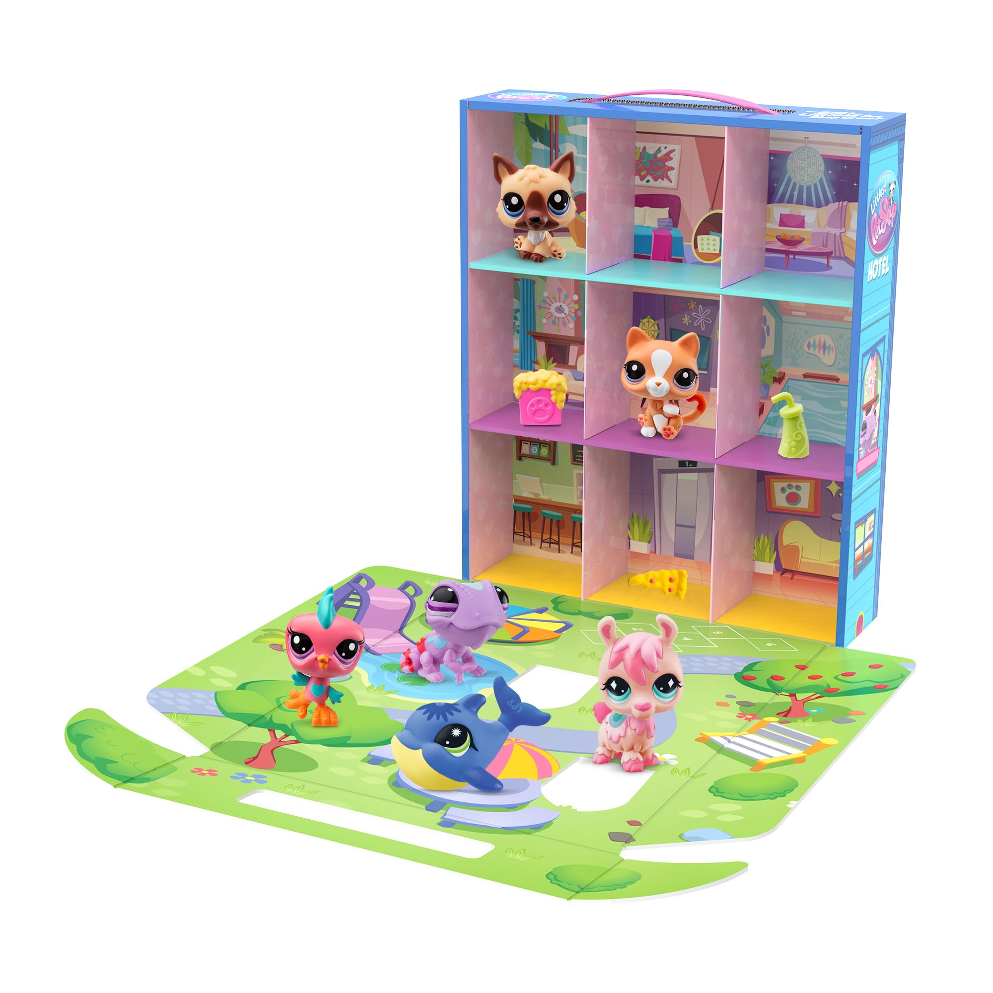 Littlest Pet Shop Bandai Playful Pet Hotel - 6 LPS Minis with Accessories & Virtual Code 11