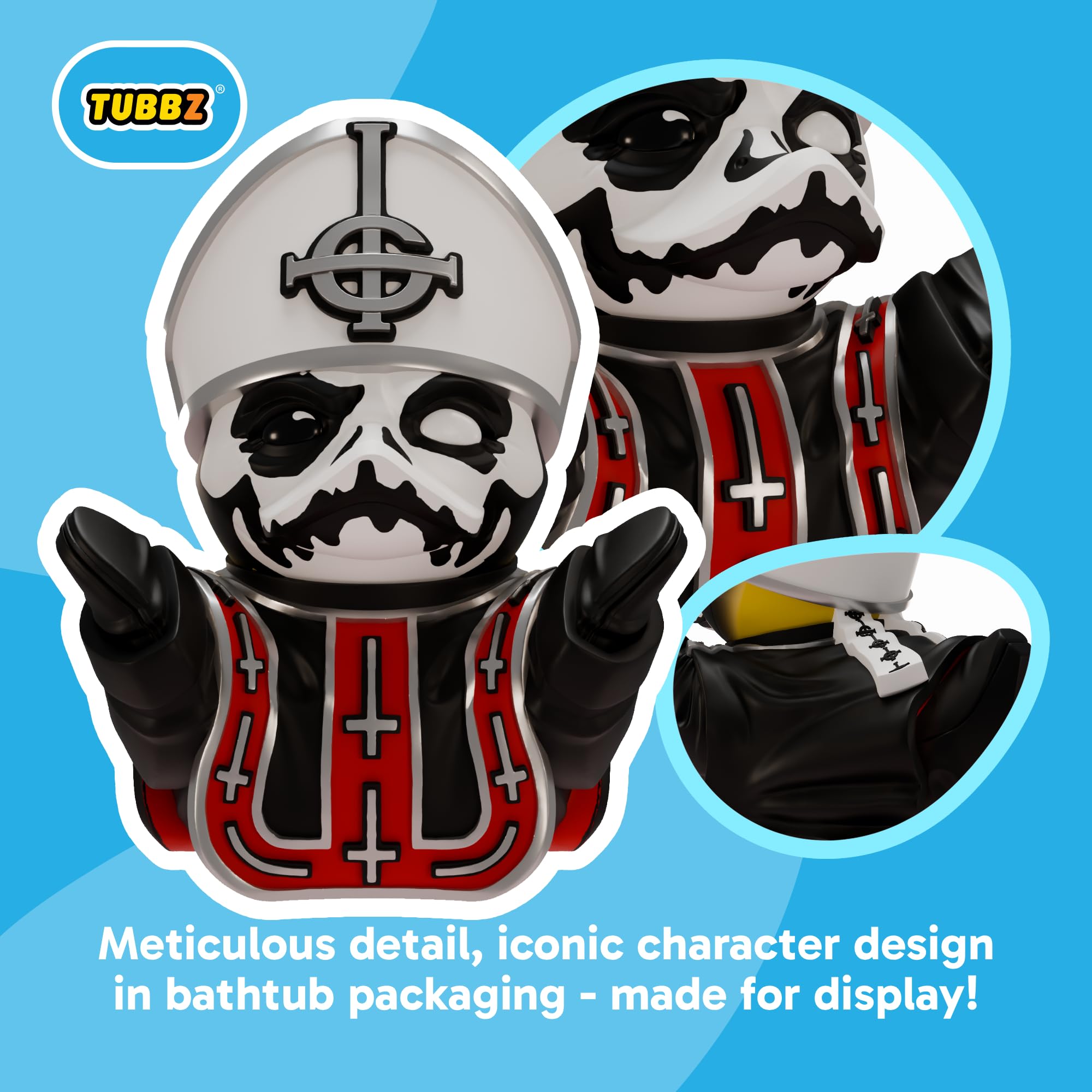 TUBBZ Ghost - Papa Emeritus I Cosplaying Rubber Duck Collectible Figure | 9cm Tall