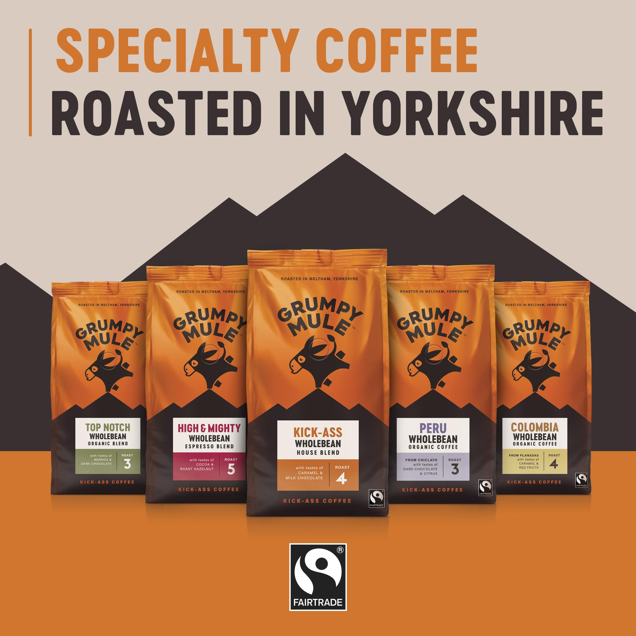 Grumpy Mule Colombia Planadas Organic Ground Coffee - Roast 4 Medium-Dark | Caramel & Red Fruit Notes | 200 g 4