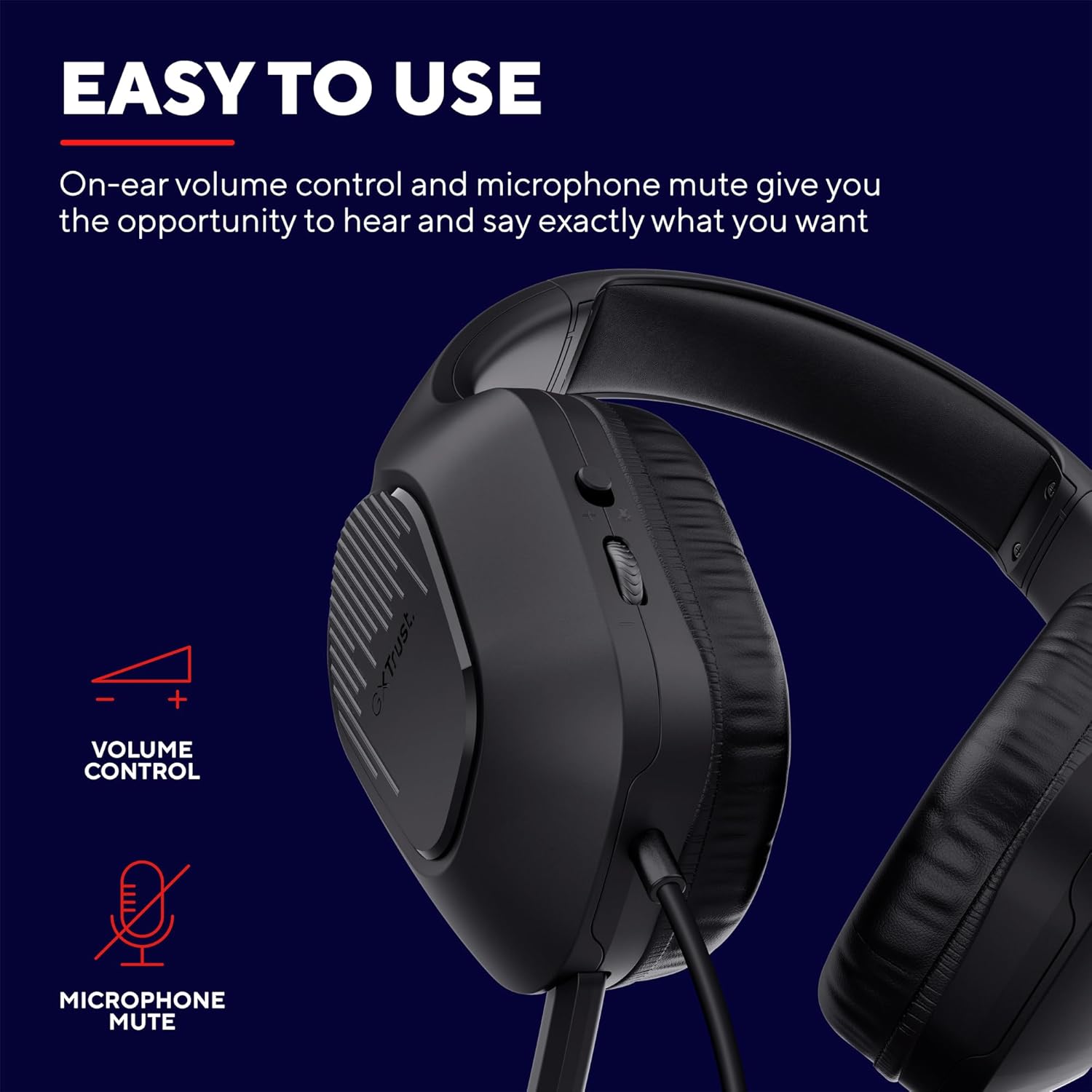 Trust GXT 415 Zirox Lightweight Gaming Headset with 50mm Drivers for PC, PS4, PS5, Xbox, Switch 12