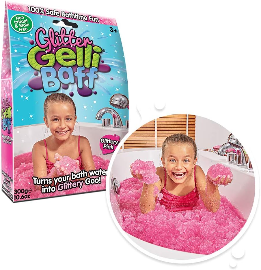 Glitter Gelli Baff Pink - Turns Water into Squishy Goo, Ages 3+
