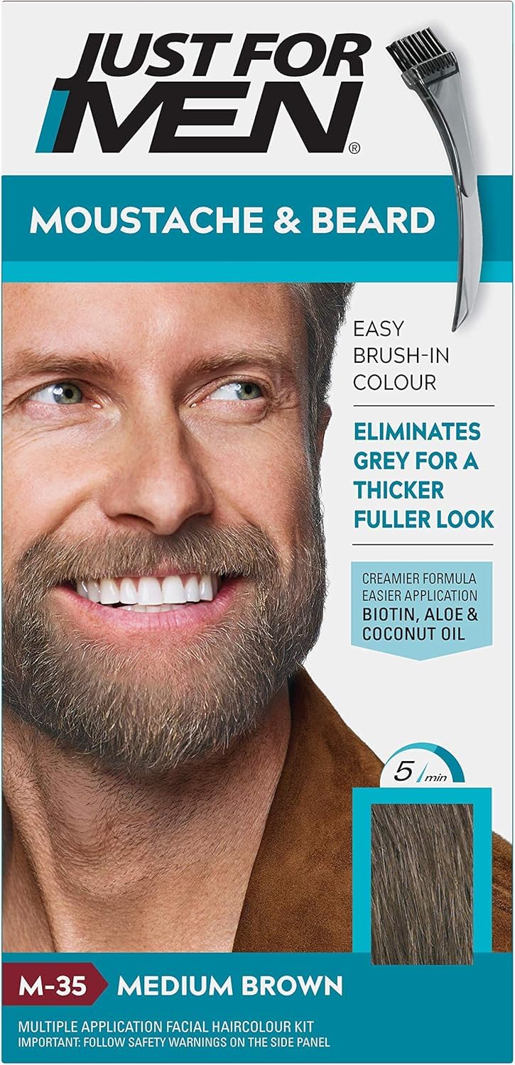 Just for Men Moustache & Beard Dye - Medium Brown (M35) 1