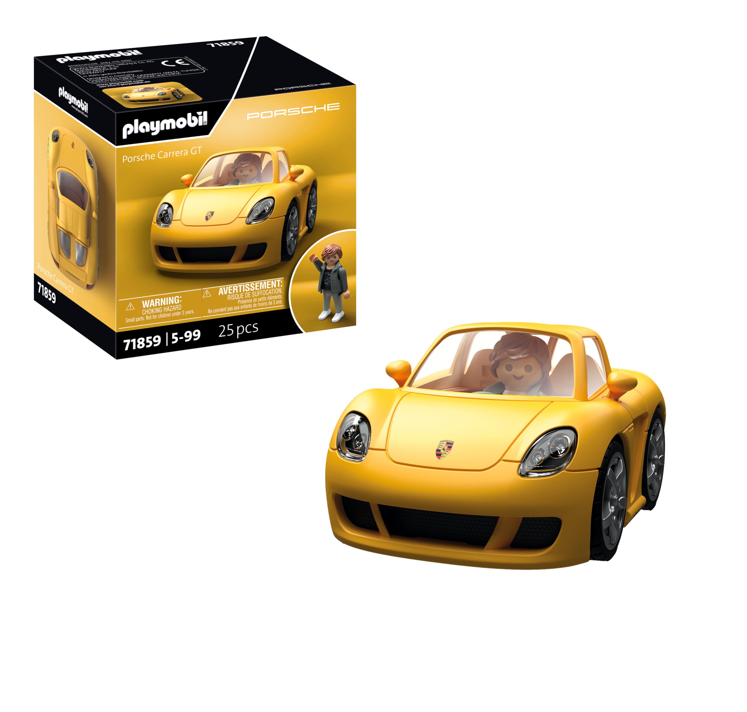 Playmobil Porsche Carrera GT - Model Car with Driver Figure for Kids 4+