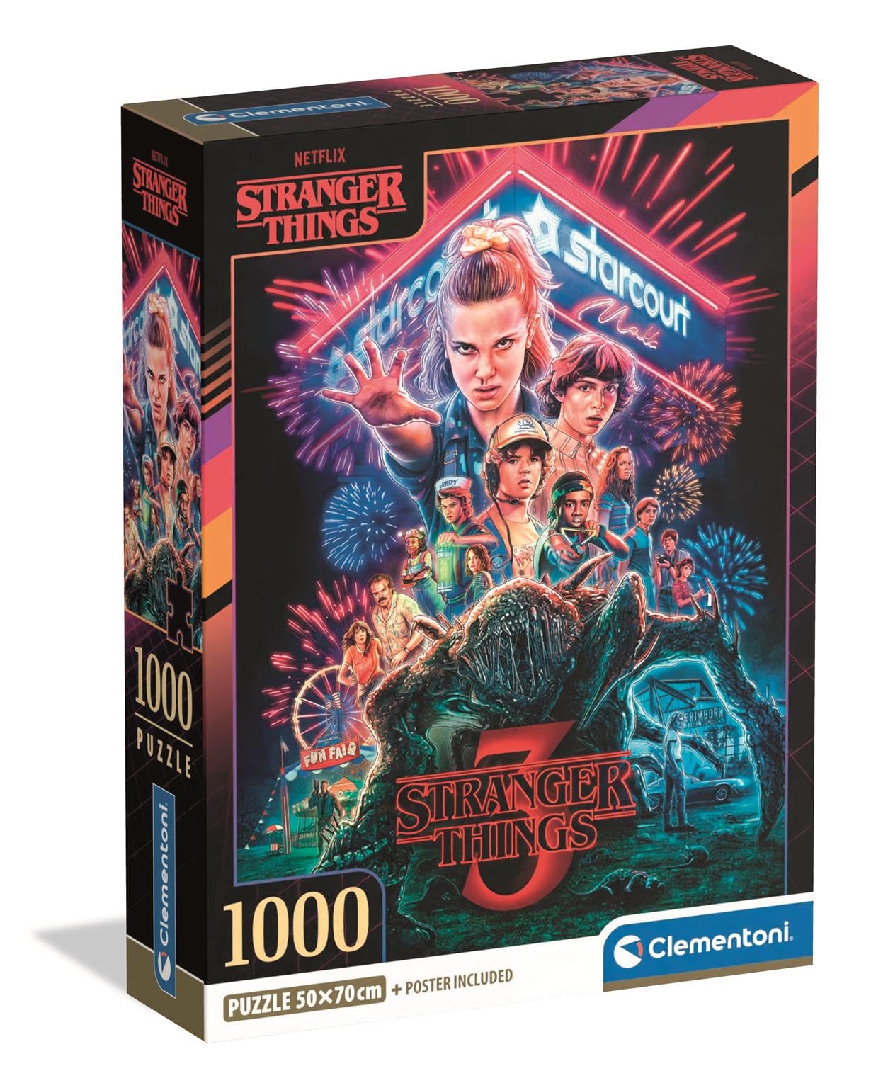 Clementoni Stranger Things 1000-Piece Jigsaw Puzzle - Adult Puzzle for Fans of Netflix Series