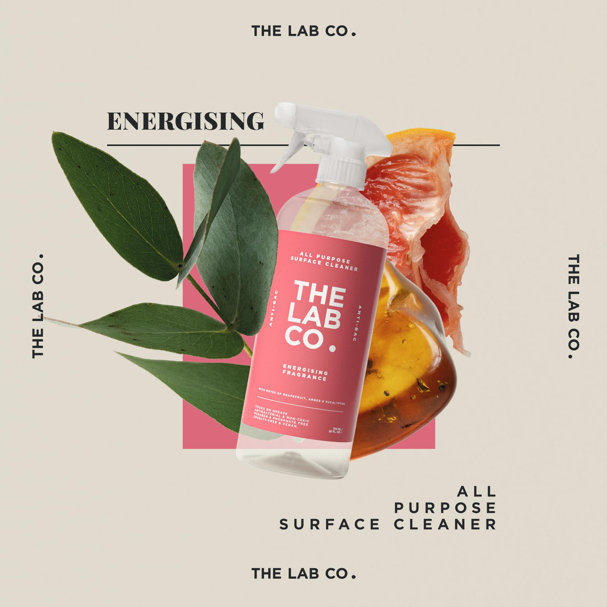 The Lab Co. Antibacterial All Purpose Cleaner - Multi Surface, Streak Free | 750 ml