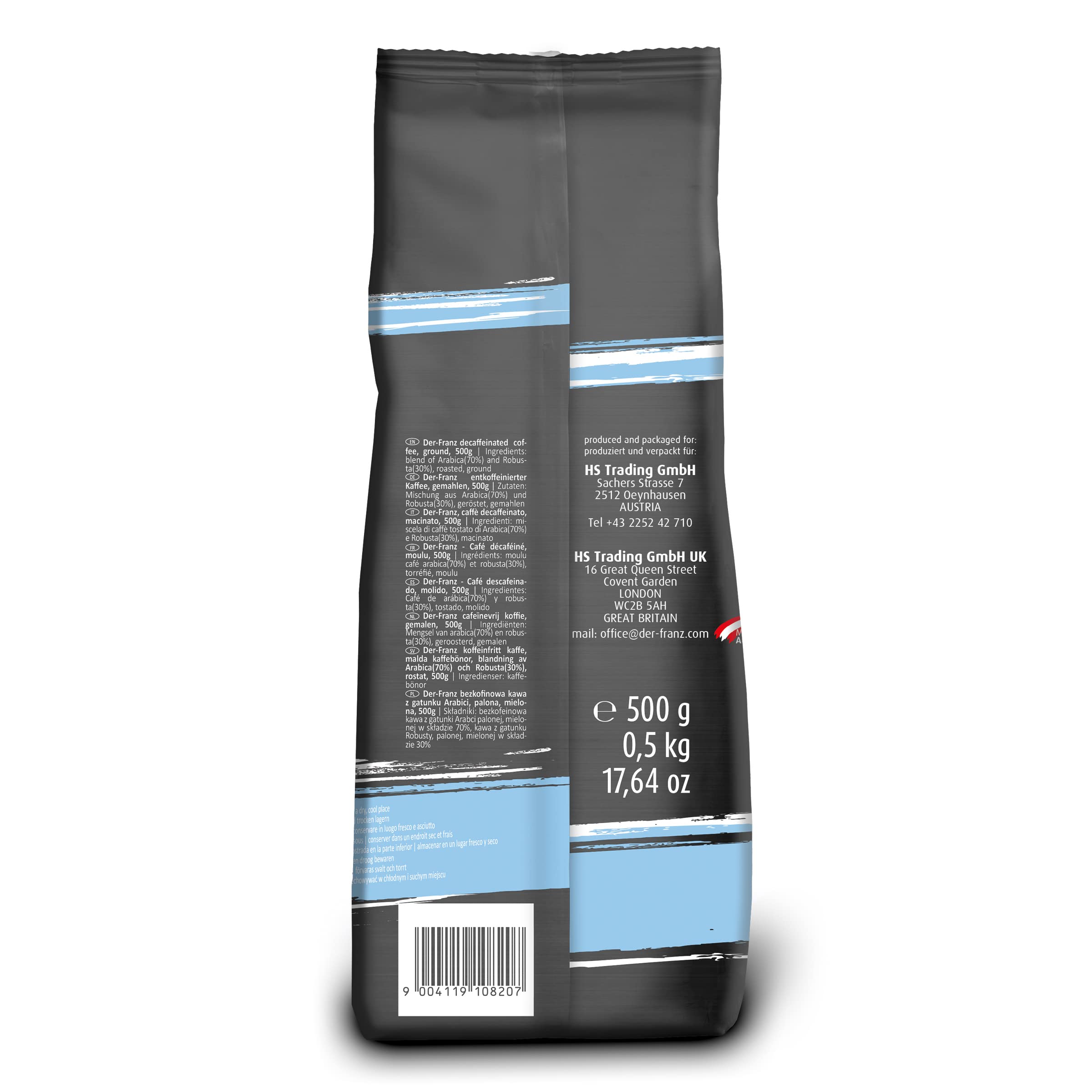 Der-Franz Decaffeinated Ground Coffee, 100% Arabica Blend, 2 x 500g 5