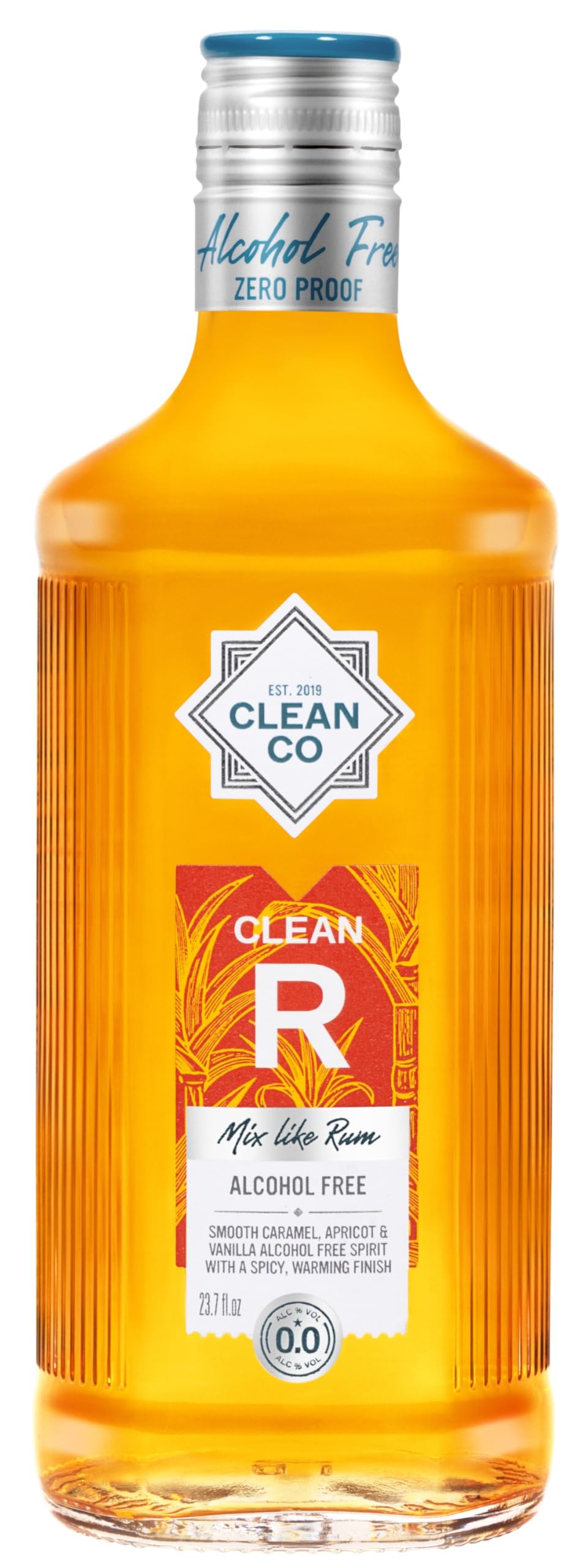 Clean Co Clean R Non Alcoholic Rum Alternative - Golden Spiced | 0.4% ABV | 70cl Bottle