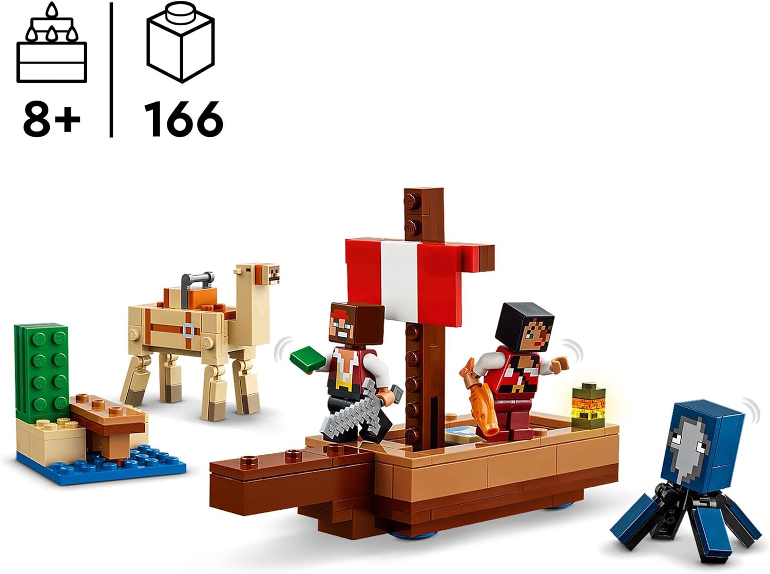 LEGO Minecraft The Pirate Ship Voyage - Building Set with Pirate Figures & Camel for Ages 8+ 2