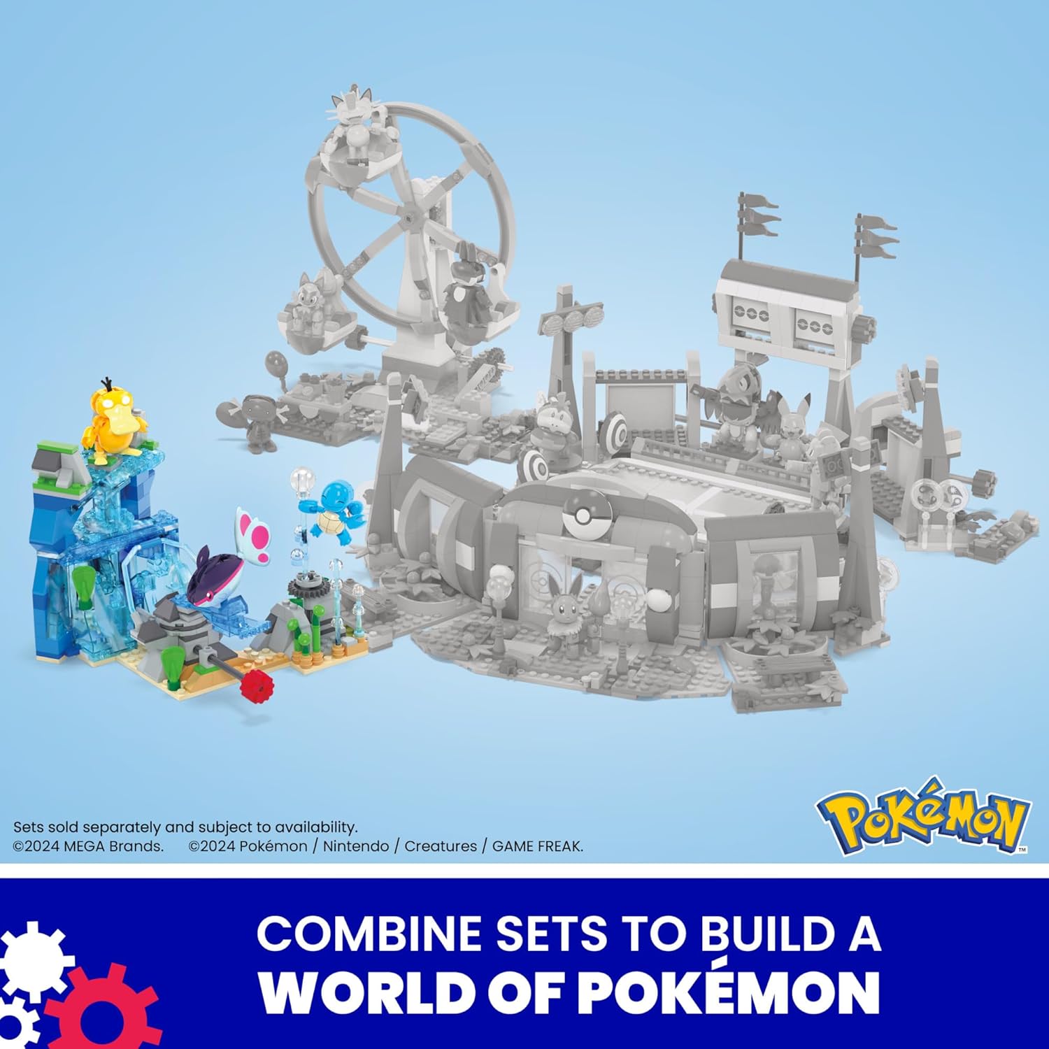 MEGA Pokémon Building Toys Set - Aquatic Adventure with 319 Pieces & Motion Brick 2