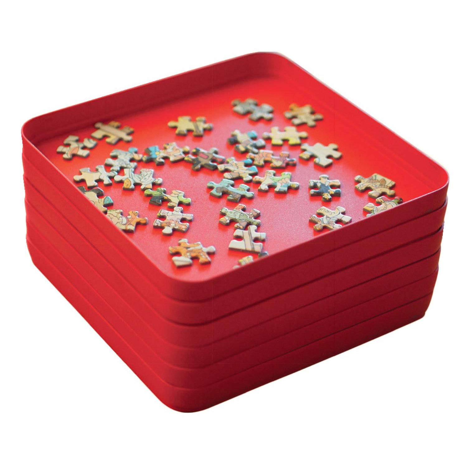 Jumbo Puzzle Mates Sorting Trays - 6 Piece Set | Plastic | Unisex Adult