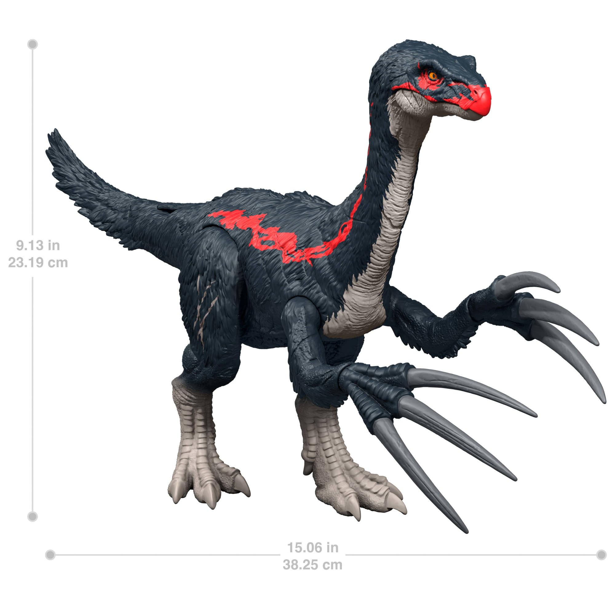 Mattel Jurassic World Chaos Theory Slash N Roar Therizinosaurus Dinosaur Toy | Multicolor | Ages 4+ 7