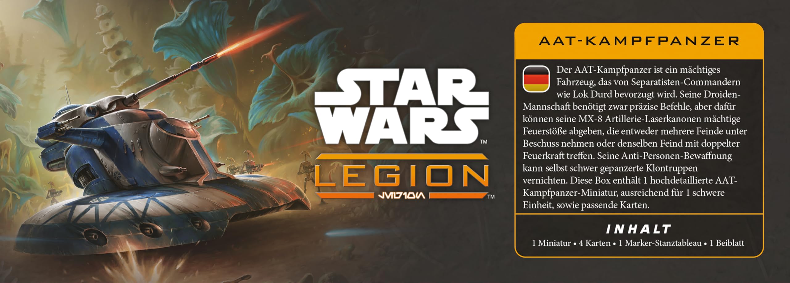 Asmodee Star Wars Legion - AAT Battle Tank Miniatures Tabletop Game Expansion | Multilingual Reissue 2
