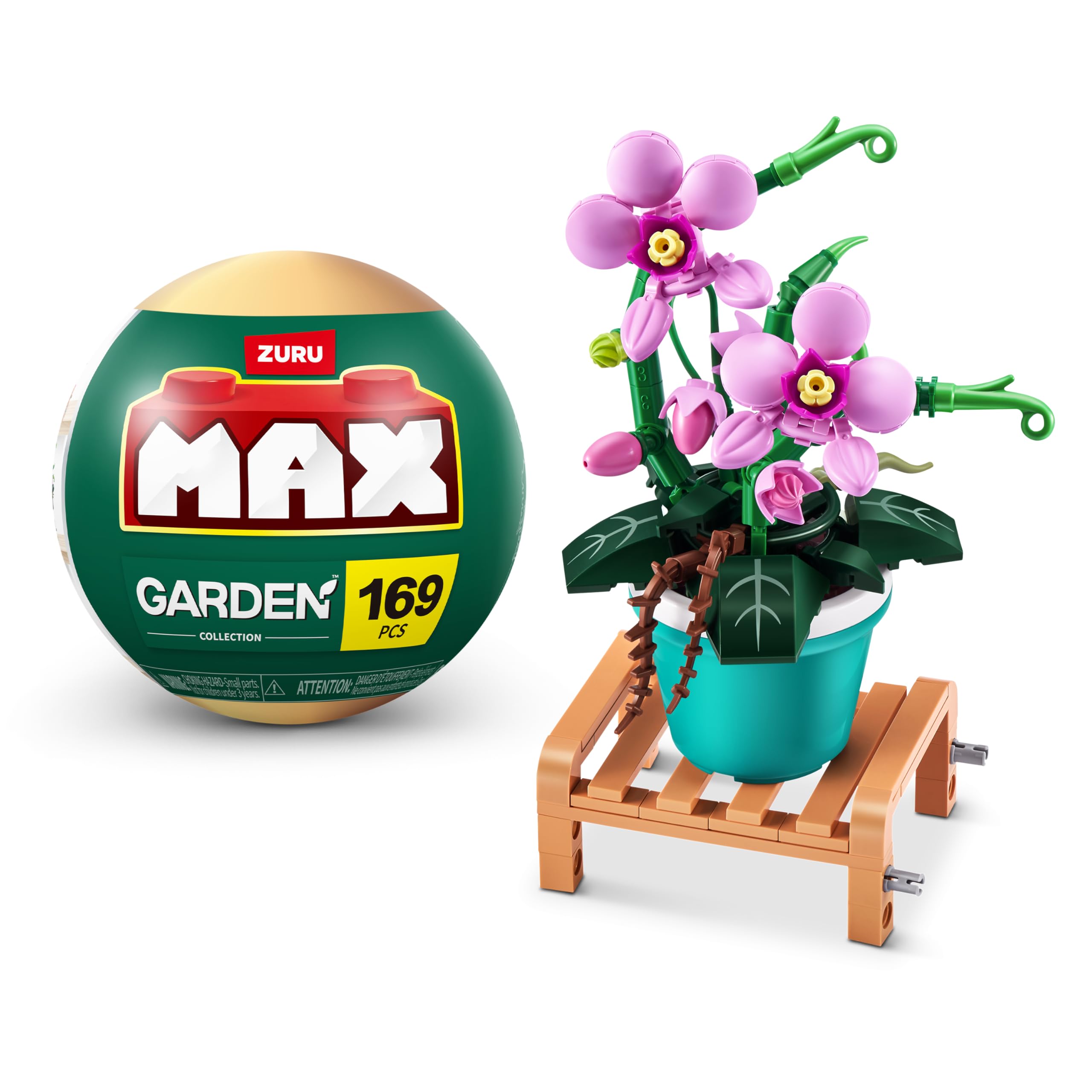 MAX Premium Garden Pot Plants Building Bricks - Phalaenopsis (233 Pieces, 6 to Collect) 1