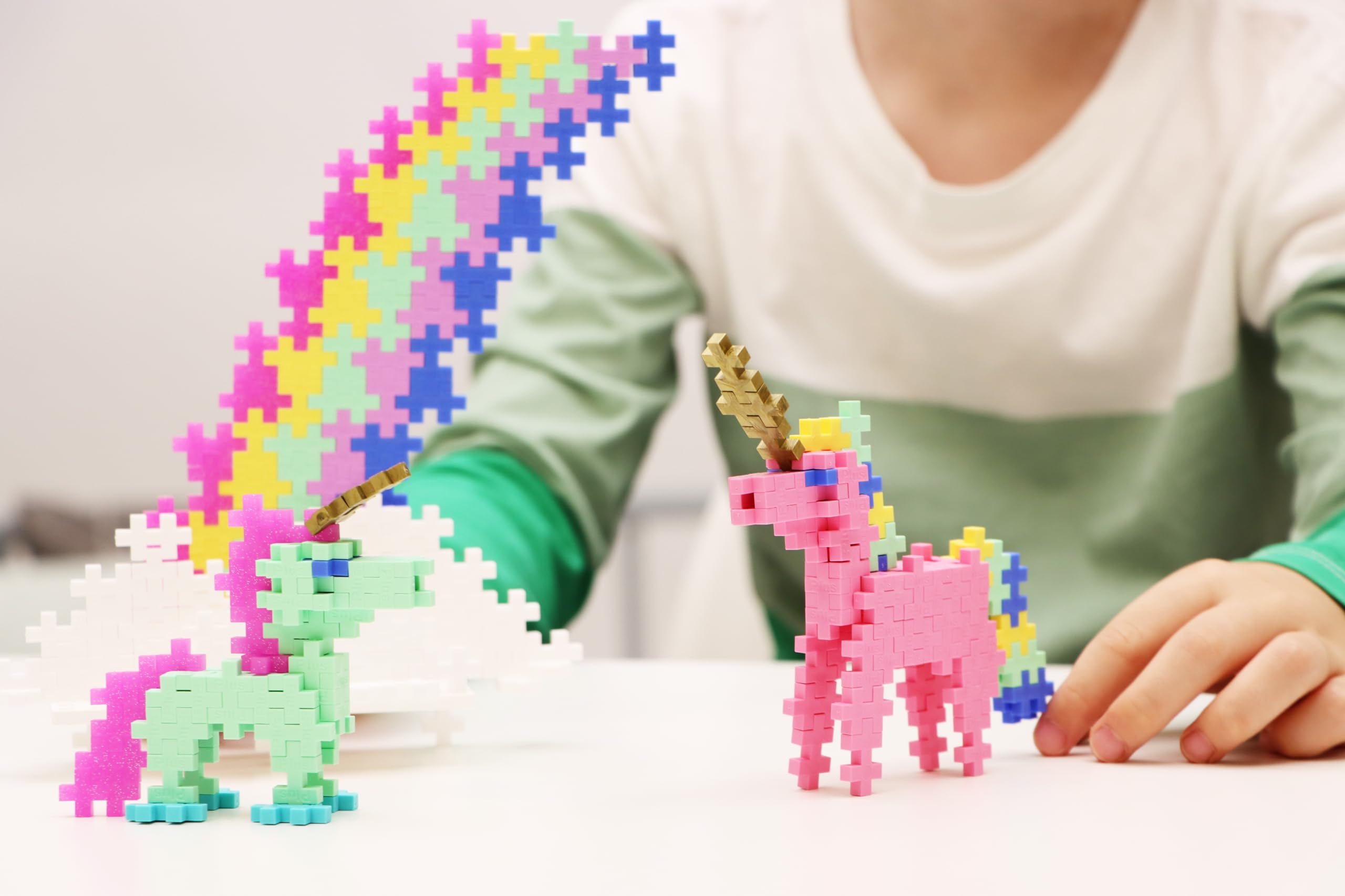 PLUS PLUS Learn to Build Unicorns Building Set - 275 Pieces, Ages 5+