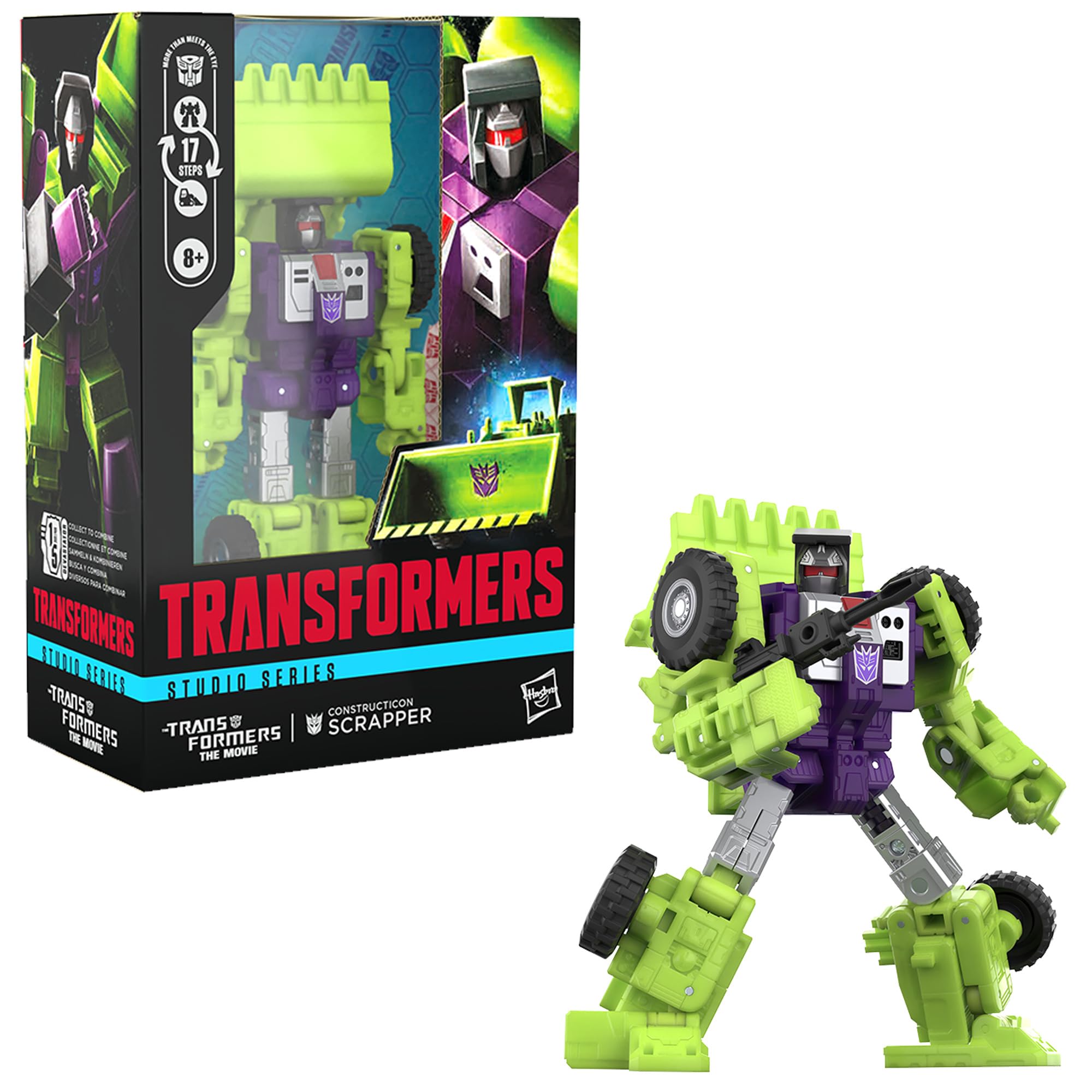 Transformers Studio Series Voyager Class Constructicon Scrapper Action Figure | 6.5-inch | 17 Steps 10