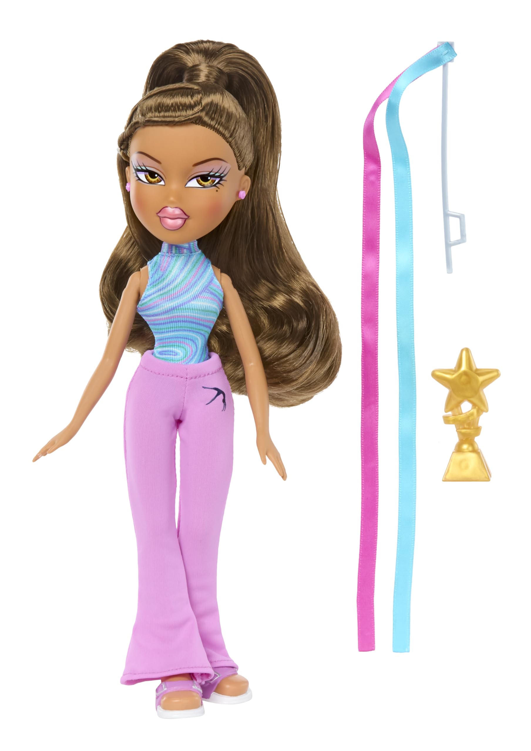Bratz Play Sportz Yasmin Gymnastics Fashion Doll with Ribbon Accessory - Ages 3-10 5