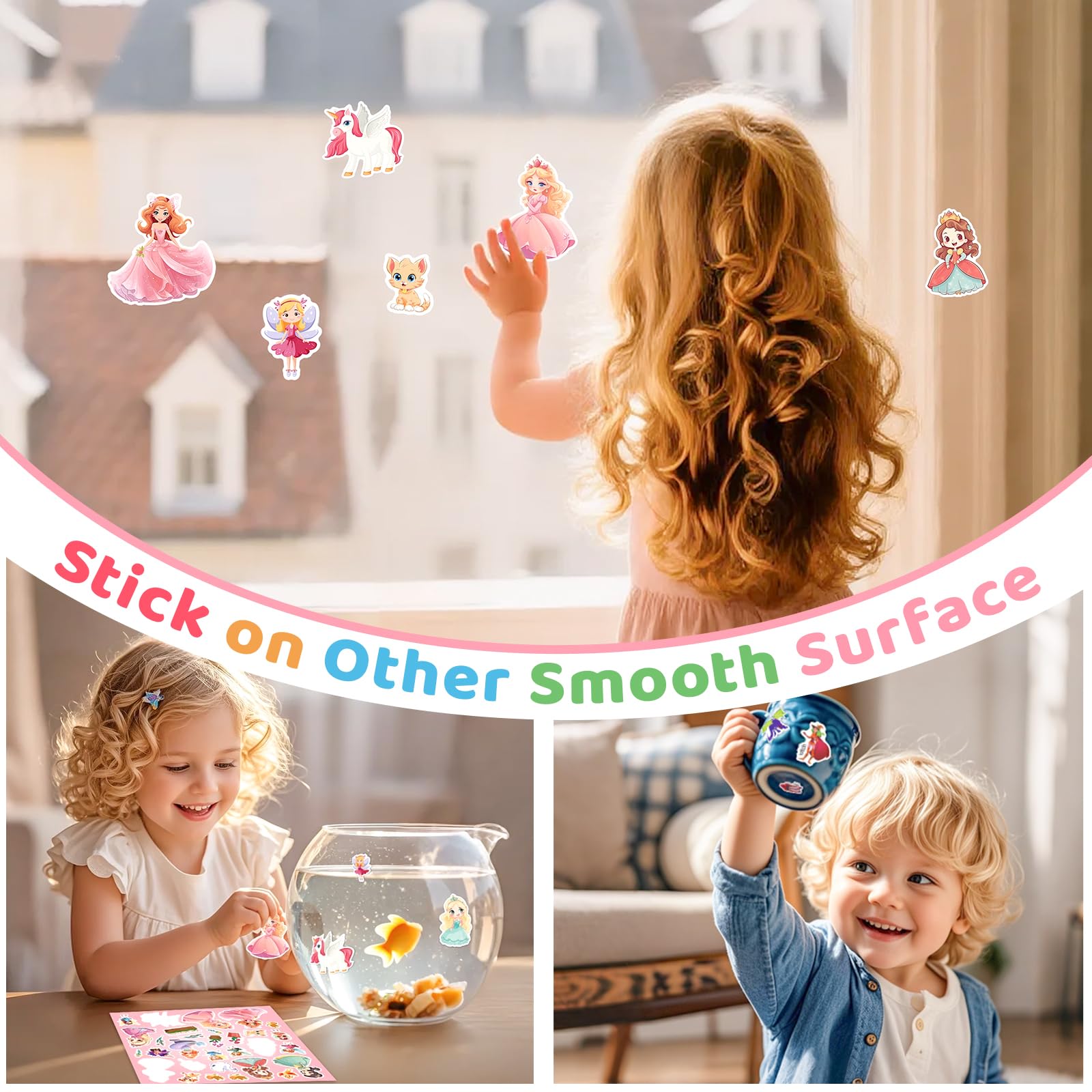 GUYUCOM Reusable Sticker Book Set - 4 Themes with 140+ Stickers for Kids 11