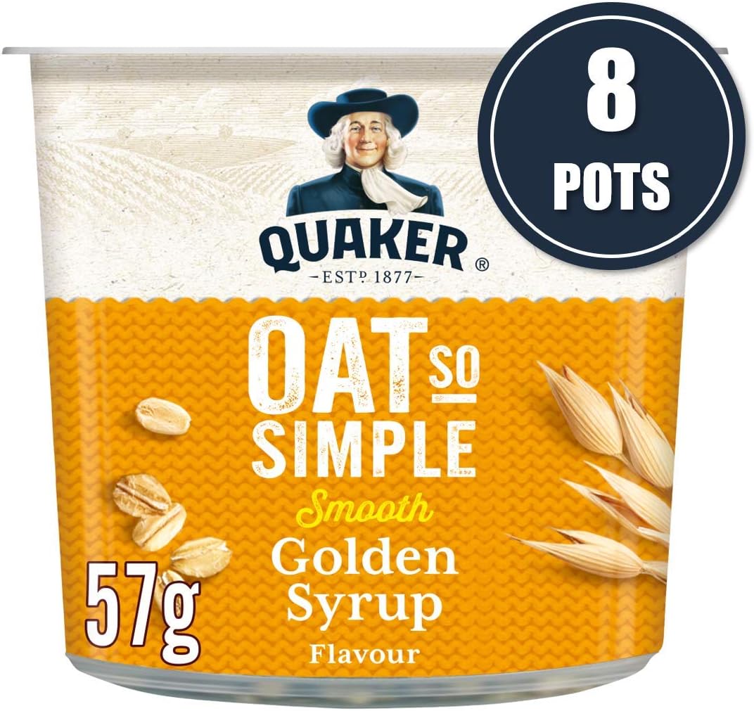 Quaker Oat So Simple Golden Syrup Porridge Pots, 57g (Pack of 8) 2