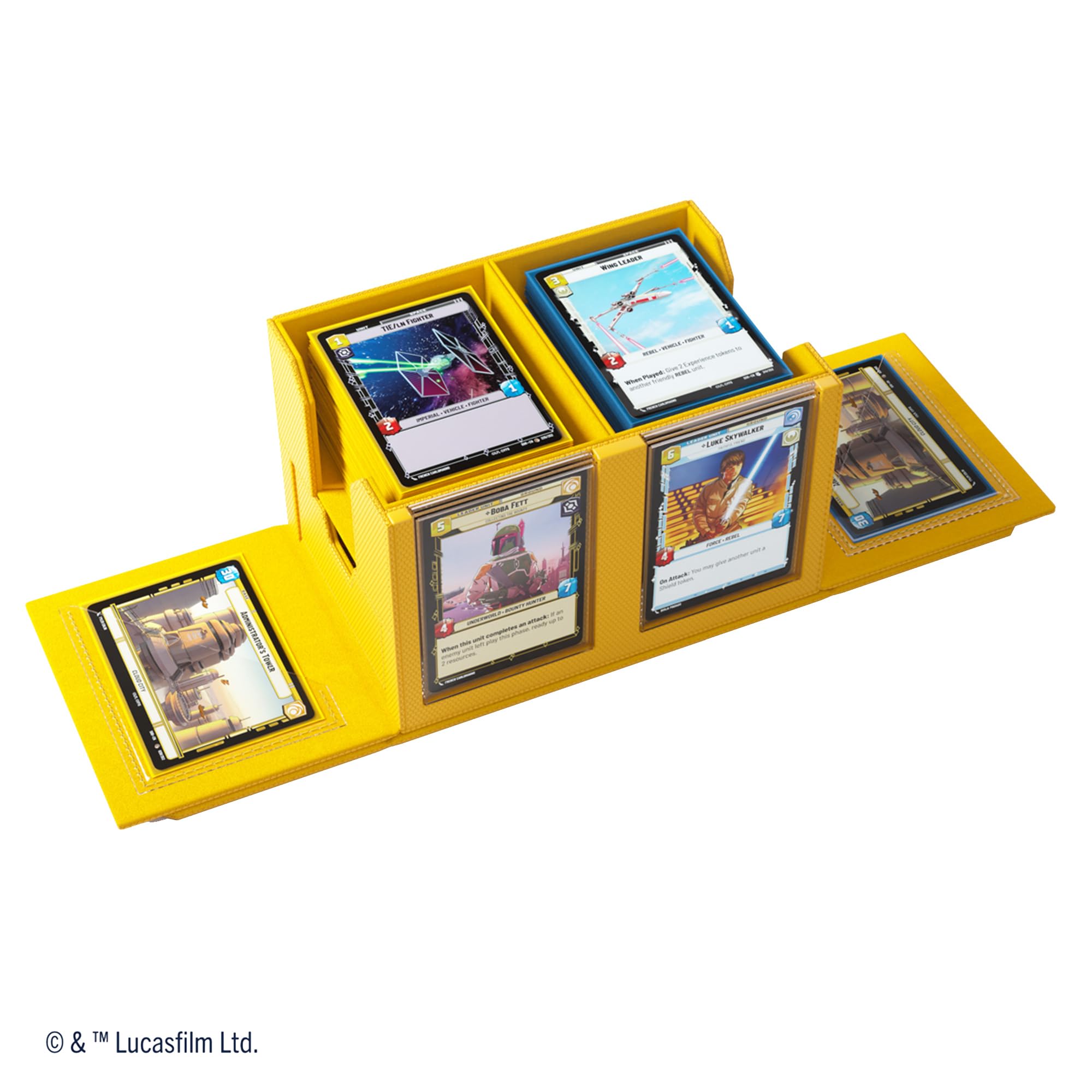 Gamegenic Star Wars Unlimited Double Deck Pod - Yellow | Holds 2 Double-Sleeved 60-Card Decks 4
