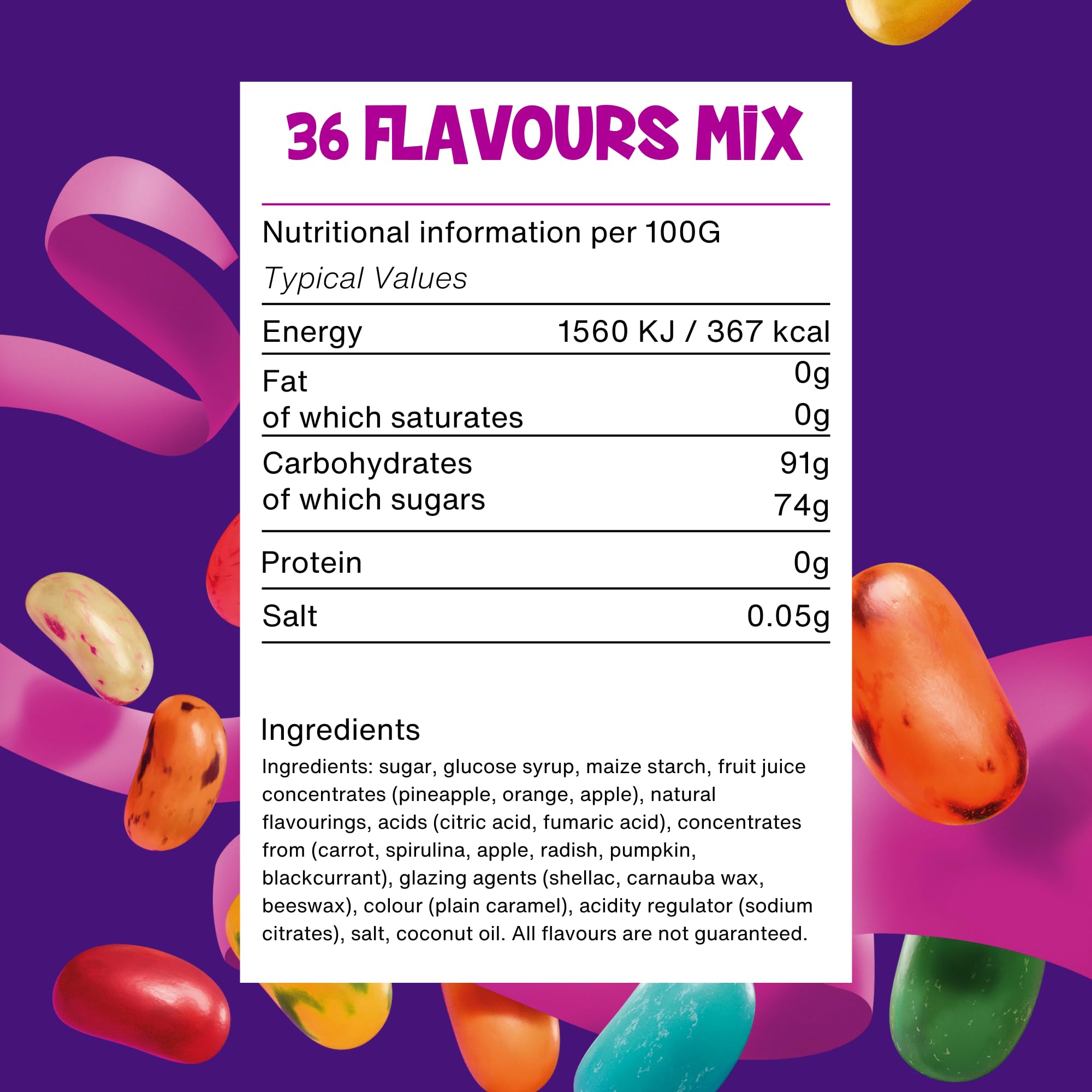 The Jelly Bean Factory Party Bag Sweets - 19 Bags Gourmet Bulk Jelly Beans 5