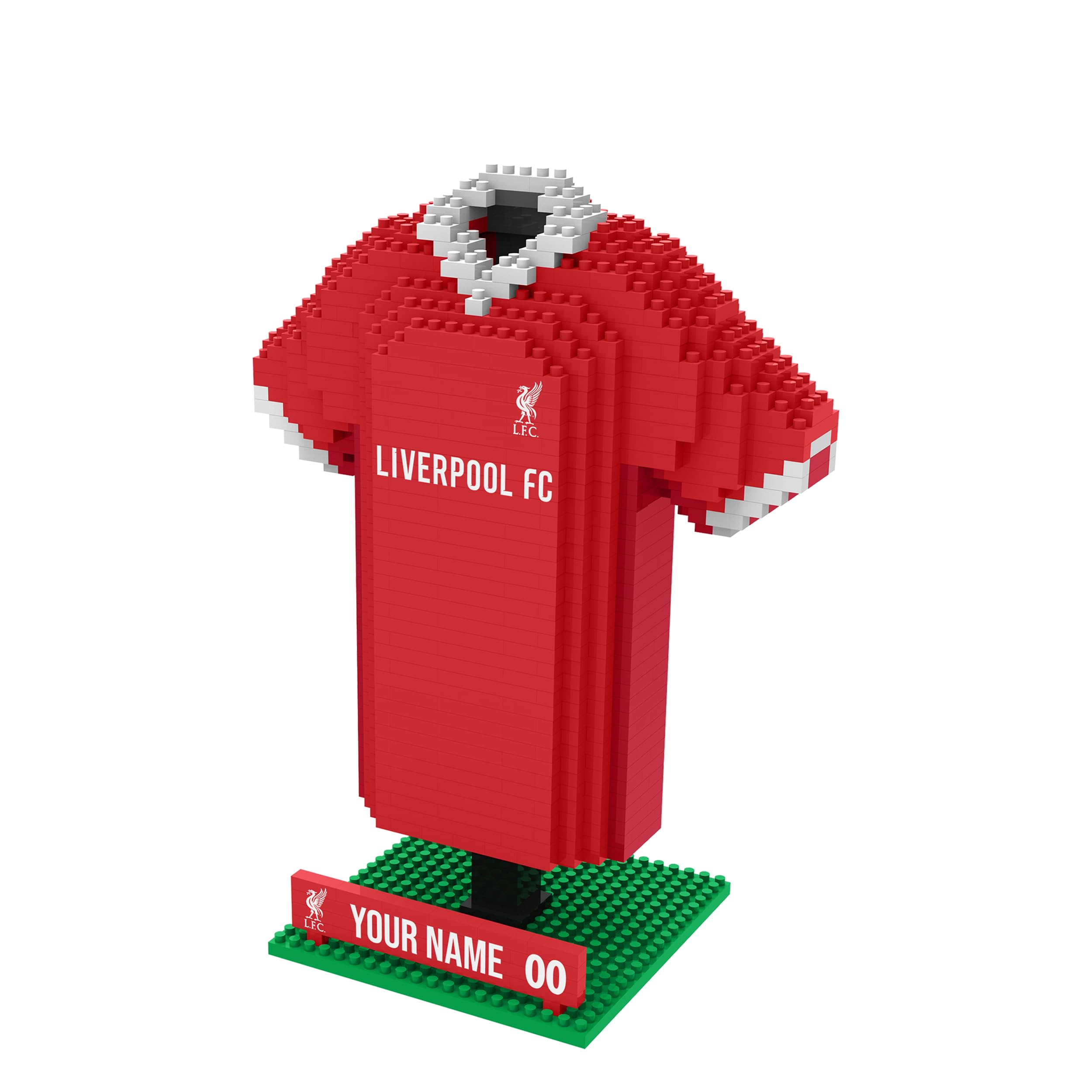 FOCO BRXLZ Liverpool FC Desk Shirt 3D Bricks Set | Personalizable | Ages 12+
