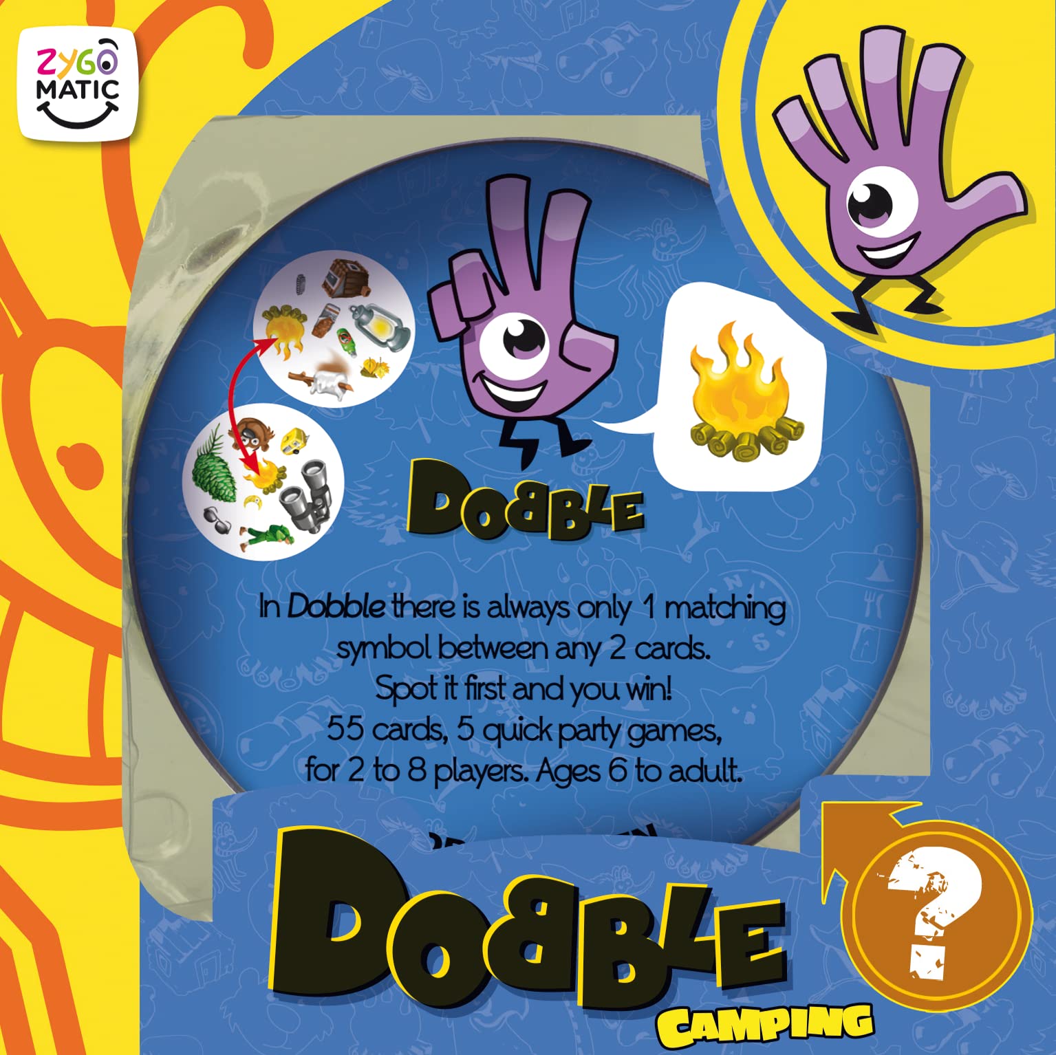 Asmodee Dobble Camping Card Game for Ages 6+ | 2-8 Players | 15-Minute Play Time 2
