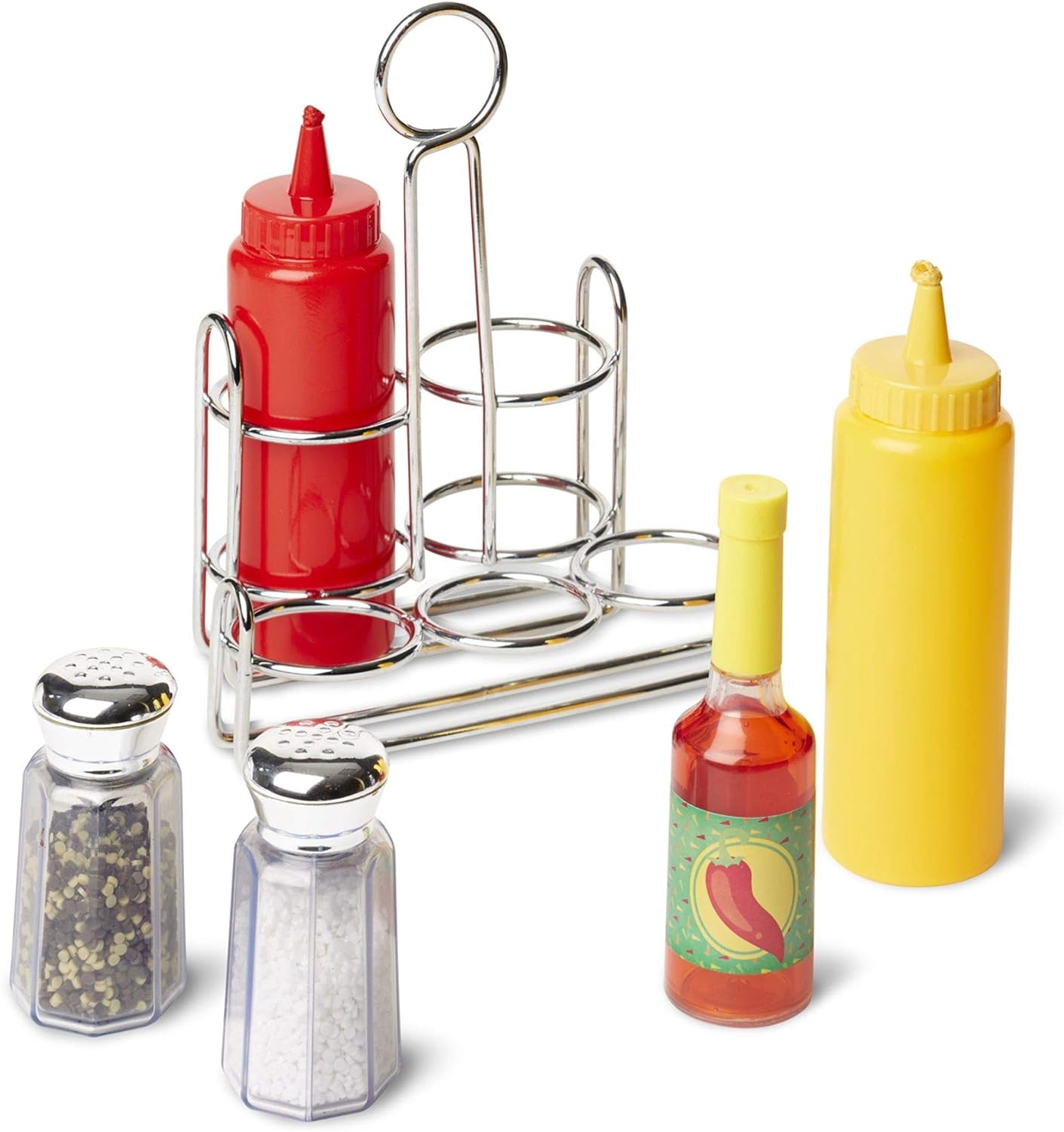 Melissa & Doug Condiments Set - Realistic Pretend Play Food for Kids 3-5 Years 5
