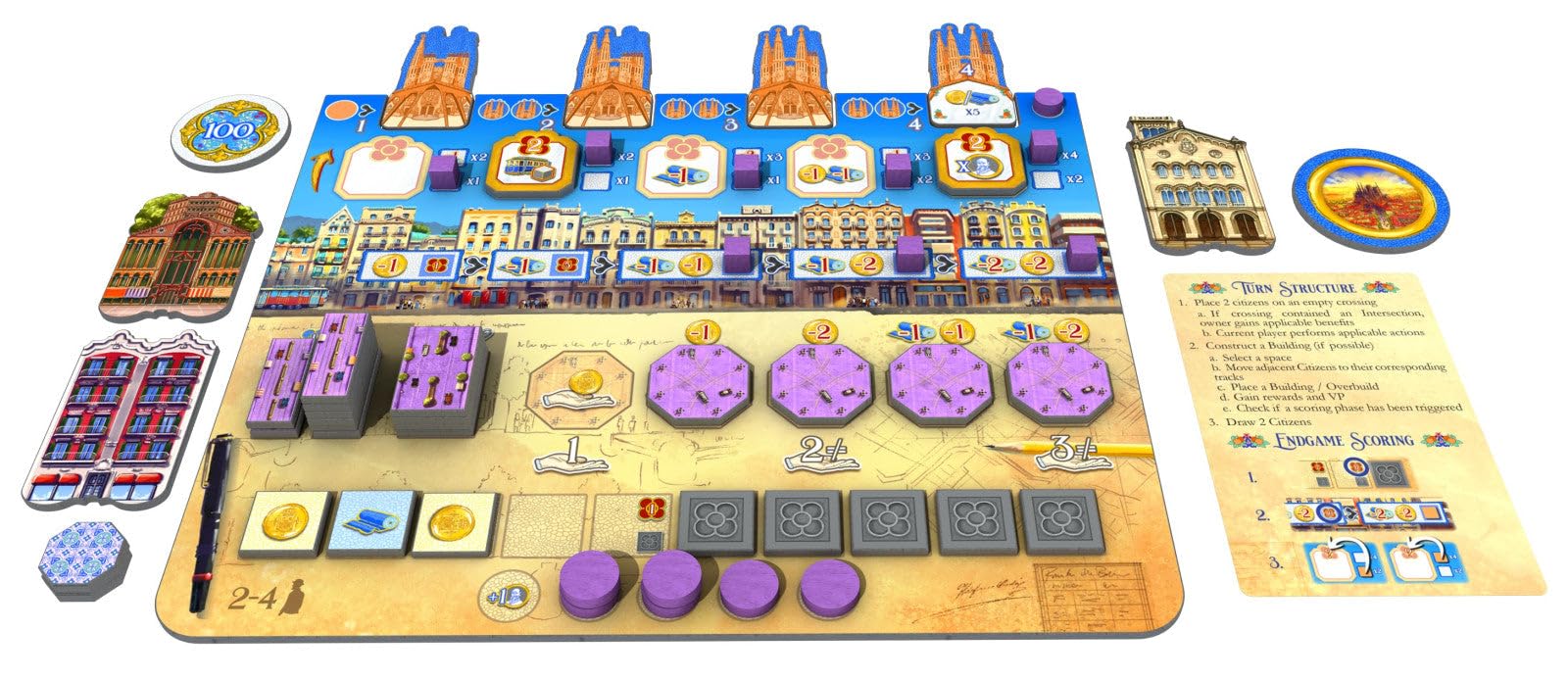 Board & Dice Barcelona Strategy Board Game | Ages 14+ | 1-4 Players | 60-90 Min 4