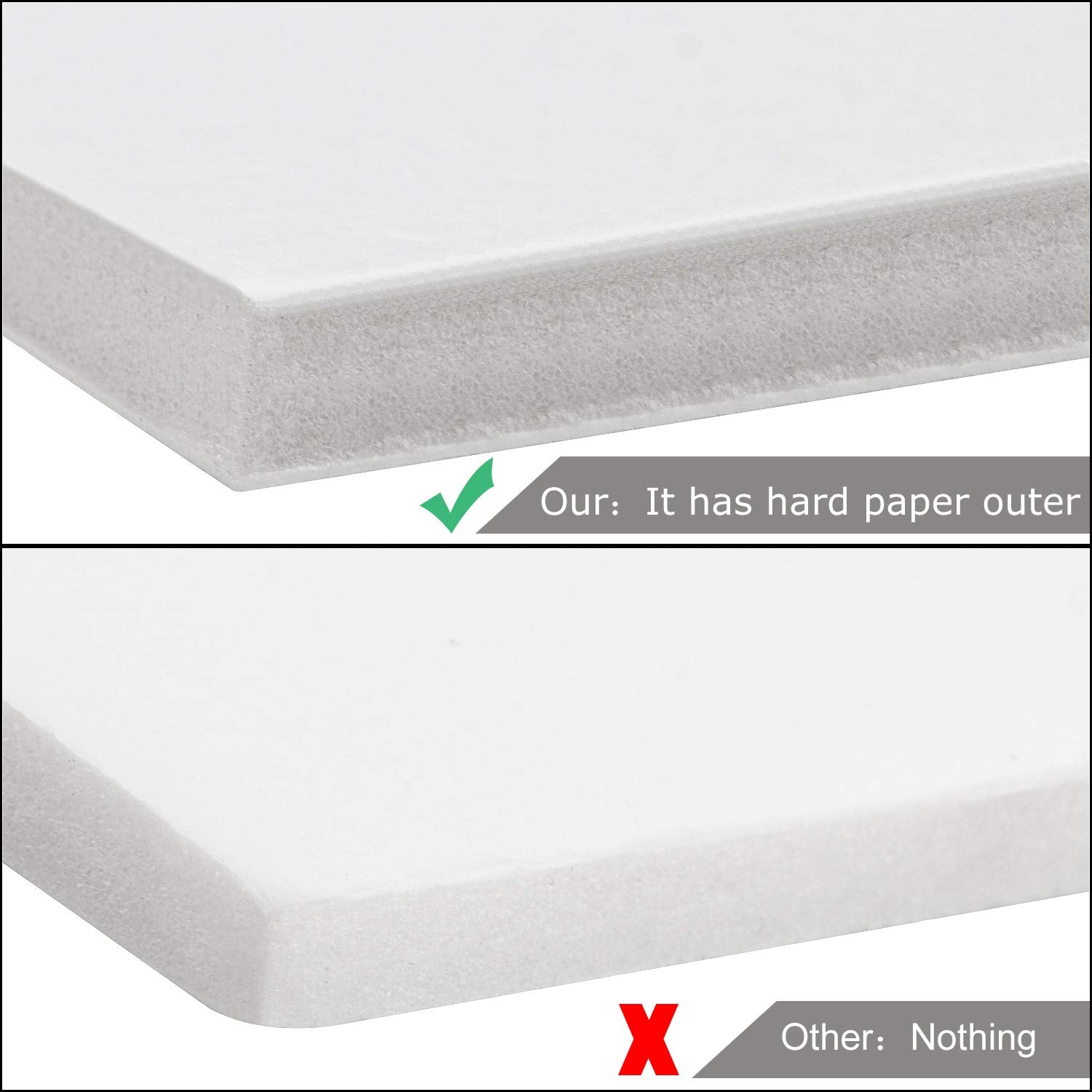 ASelected 16 Pack A3 Foam Board - 5mm Thick White Polystyrene Sheets for Crafting & Display 6