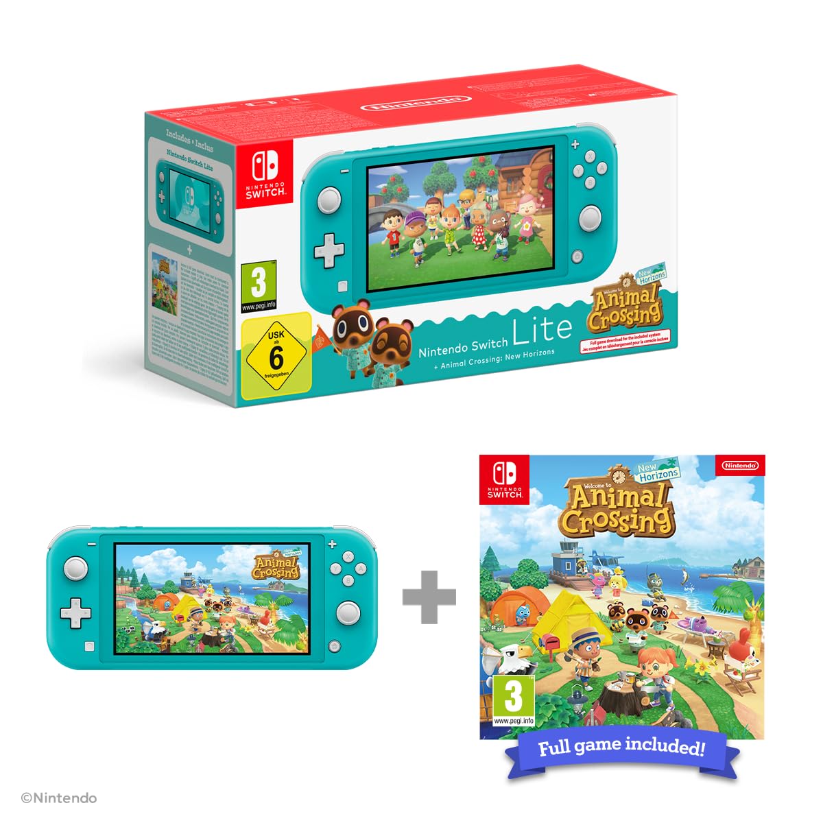 Animal Crossing: New Horizons - Nintendo Switch Lite (Turquoise) Bundle 8
