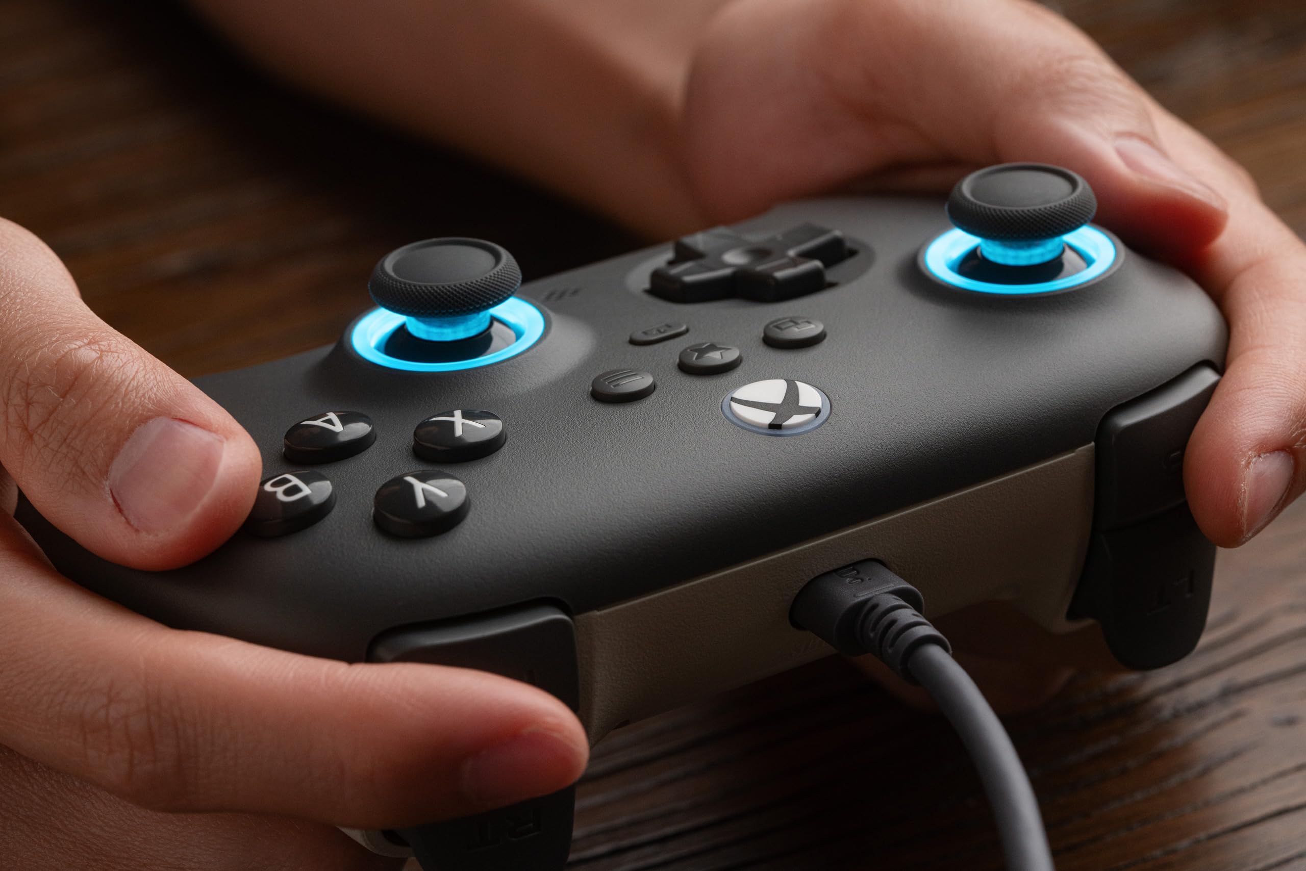 8Bitdo Ultimate C Wired Controller for Xbox Series X|S, Xbox One, Windows | RGB Fire Ring | Hall Effect Joysticks 4