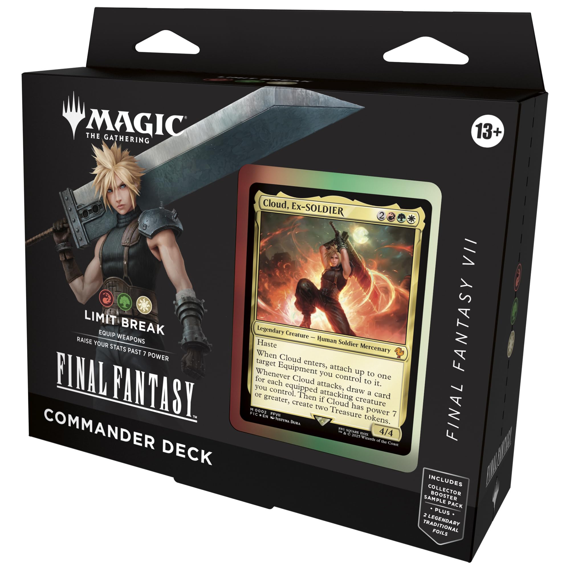 Magic: The Gathering - FINAL FANTASY VII Limit Break Commander Deck | 100 Cards, Multicolor