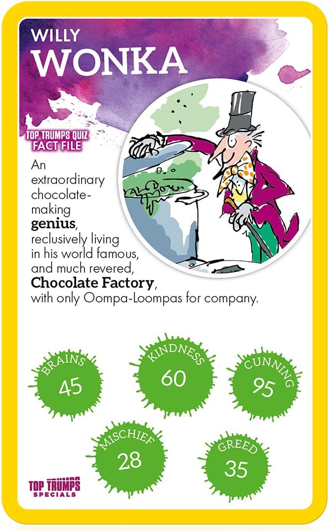 Top Trumps Roald Dahl Vol.1 Specials Card Game 5