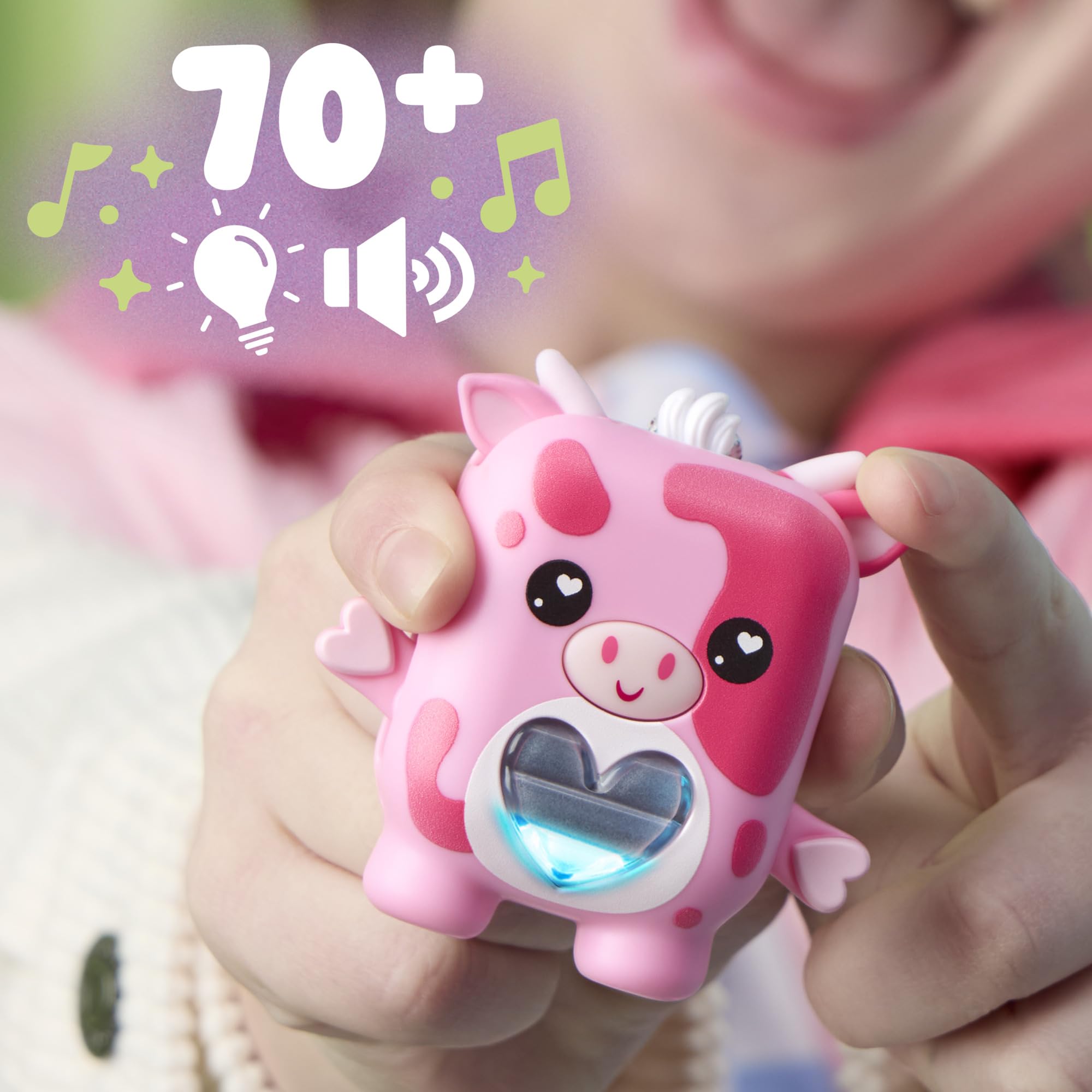 Hasbro Nano-Mals Mootilda the Pink Cow - Electronic Fidget Pet for Kids 5+ 7